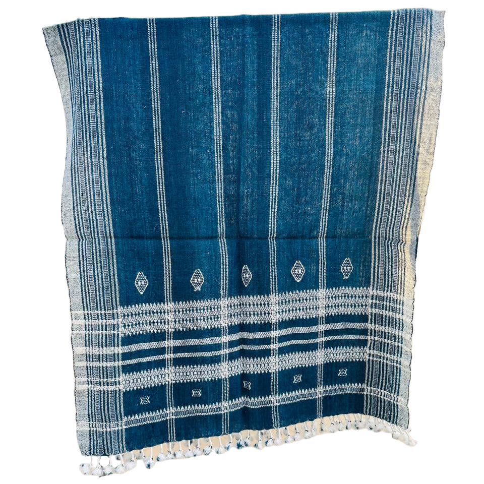 Handwoven Wool Indigo Dupatta Curtain/Throw India