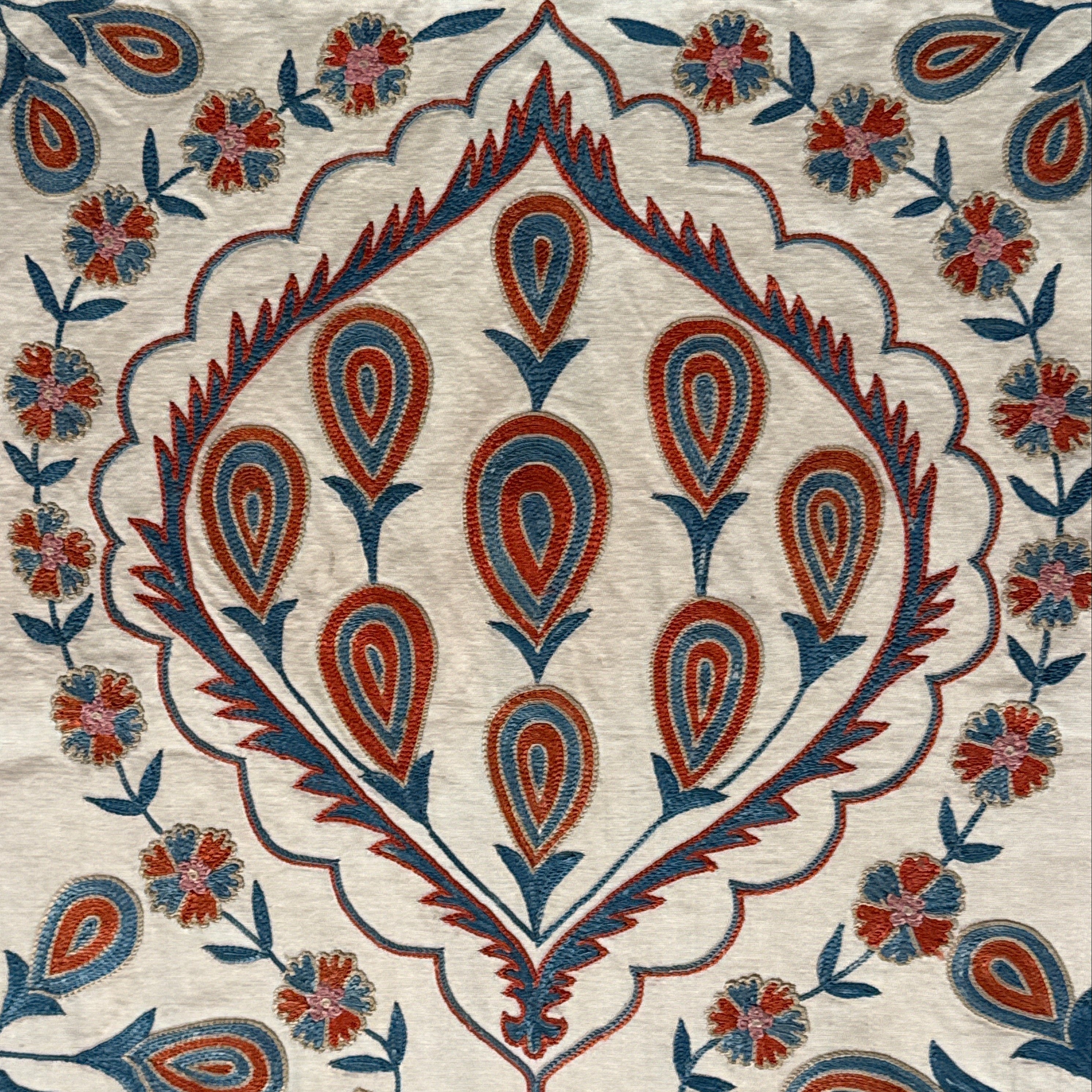 Silk Suzani Table Runner Uzbekistan (18x44)