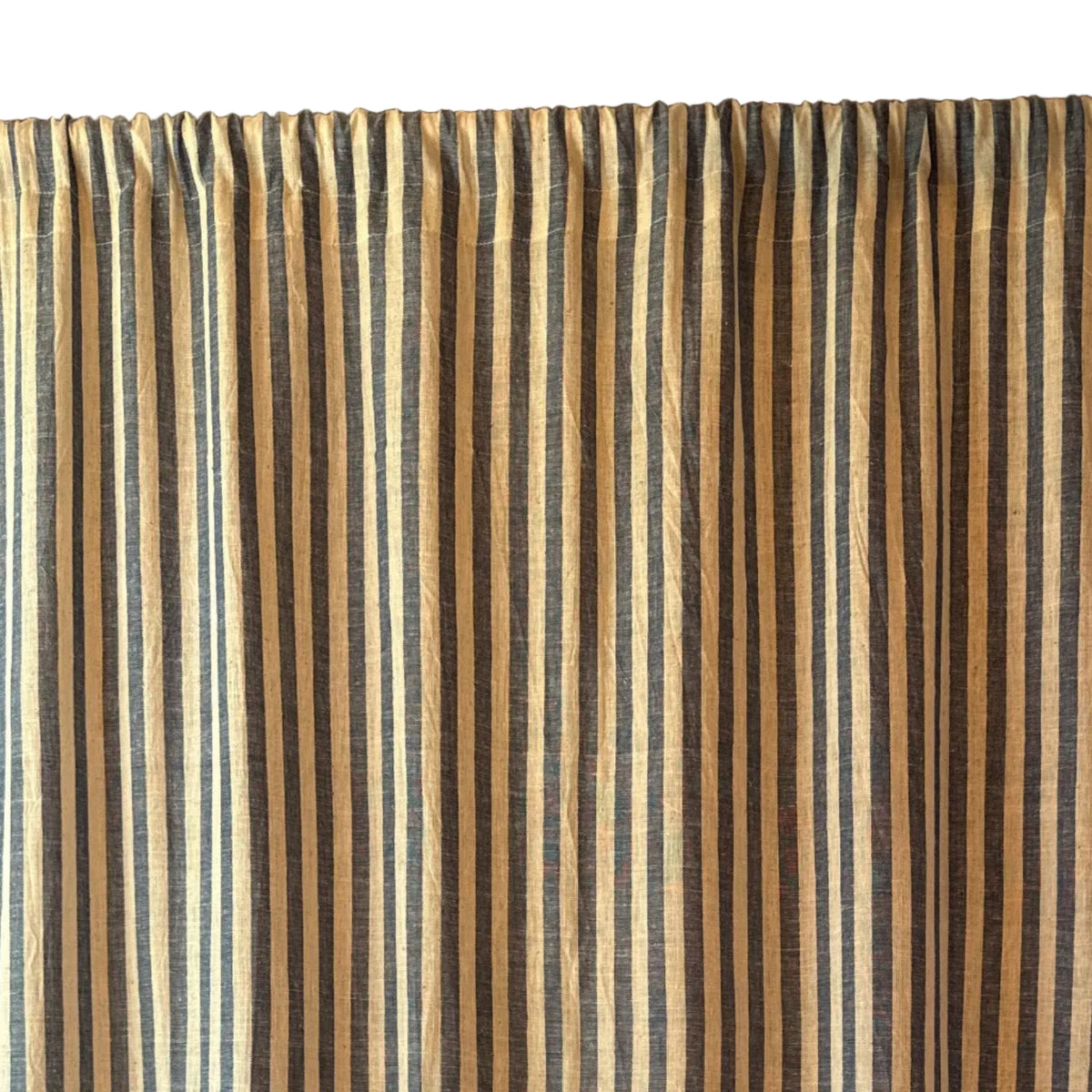 Handwoven Organic Cotton Indigo Awning Curtain Pair India