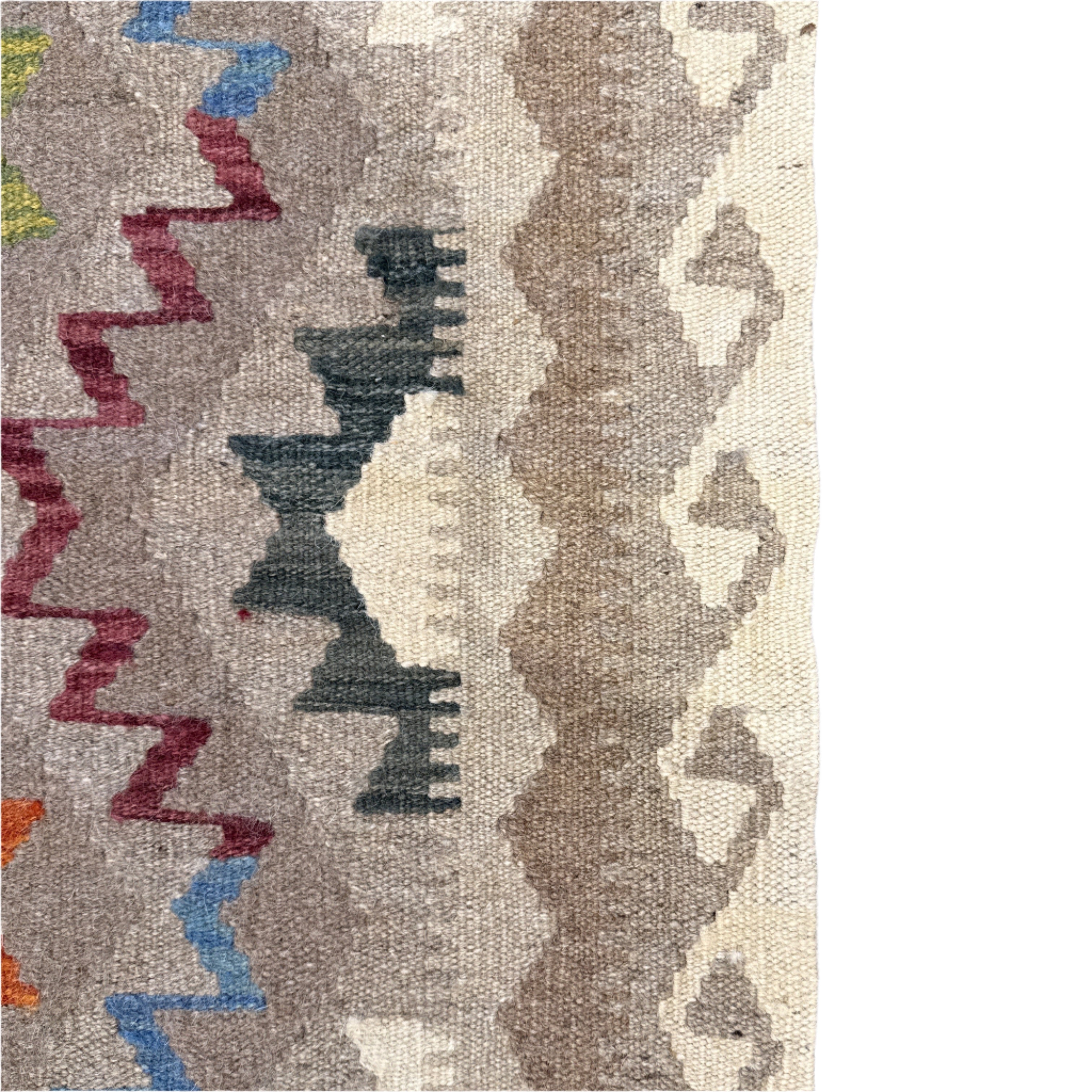 Handwoven Wool Kilim Large Rug Afghanistan (5x7) - 013