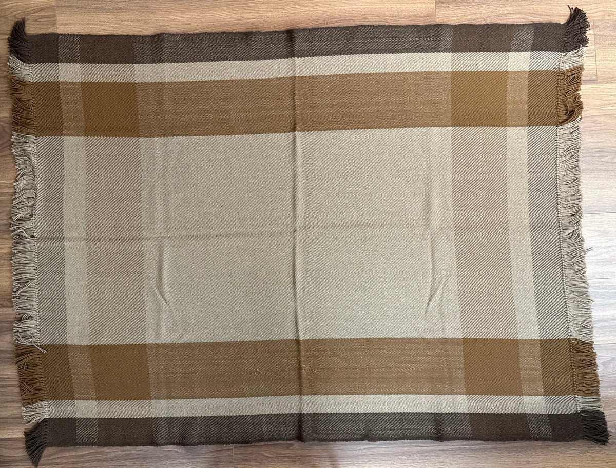 Handwoven Alpaca Coffee Throw Bolivia - D