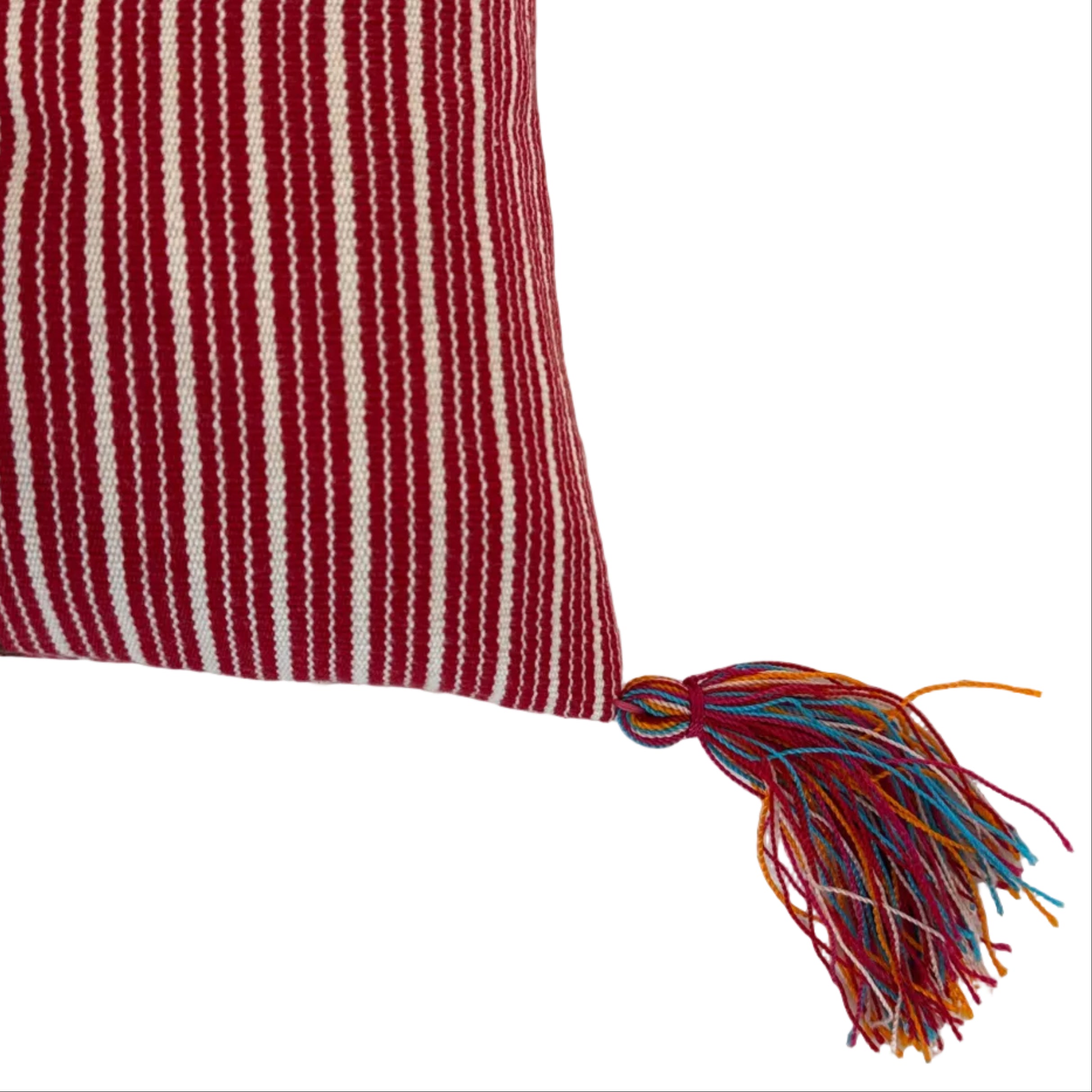 Handwoven Cotton Lumbar Pillow Mexico (14x20)