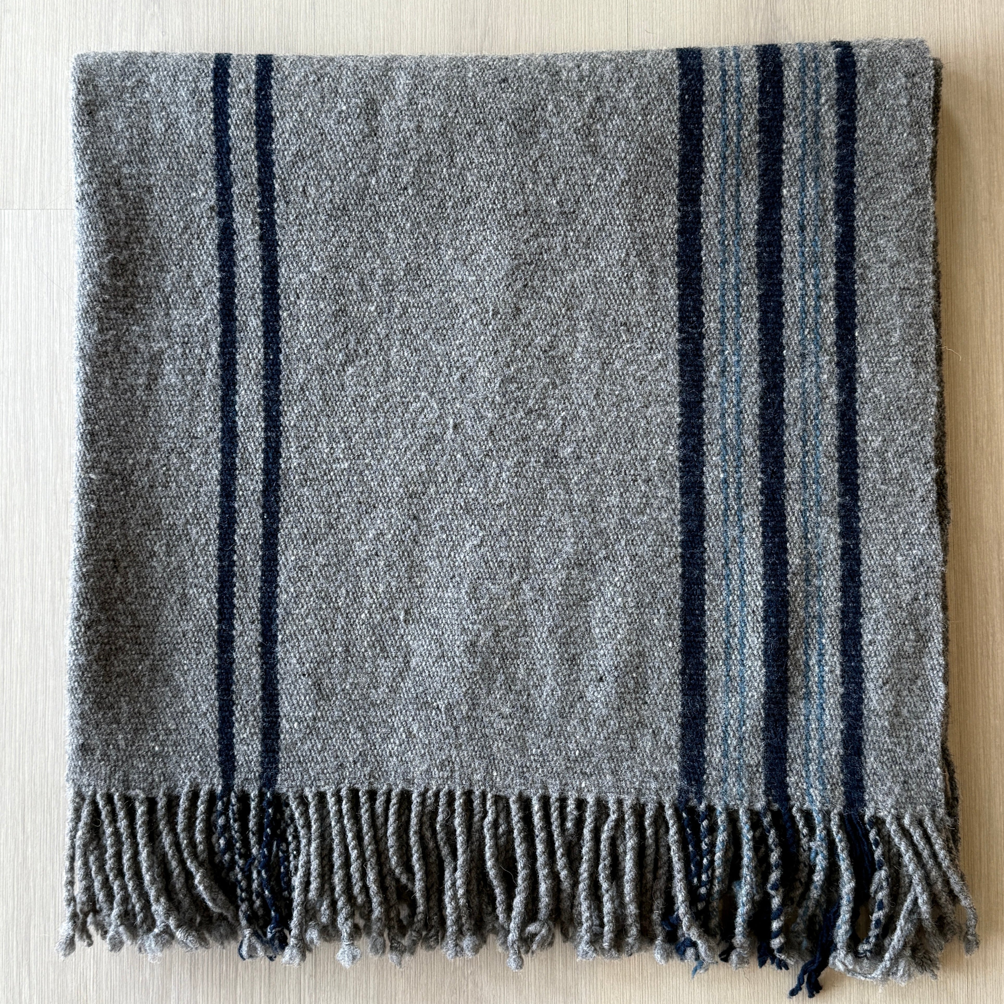 Handwoven Natural Dye Wool Throw A Mexico