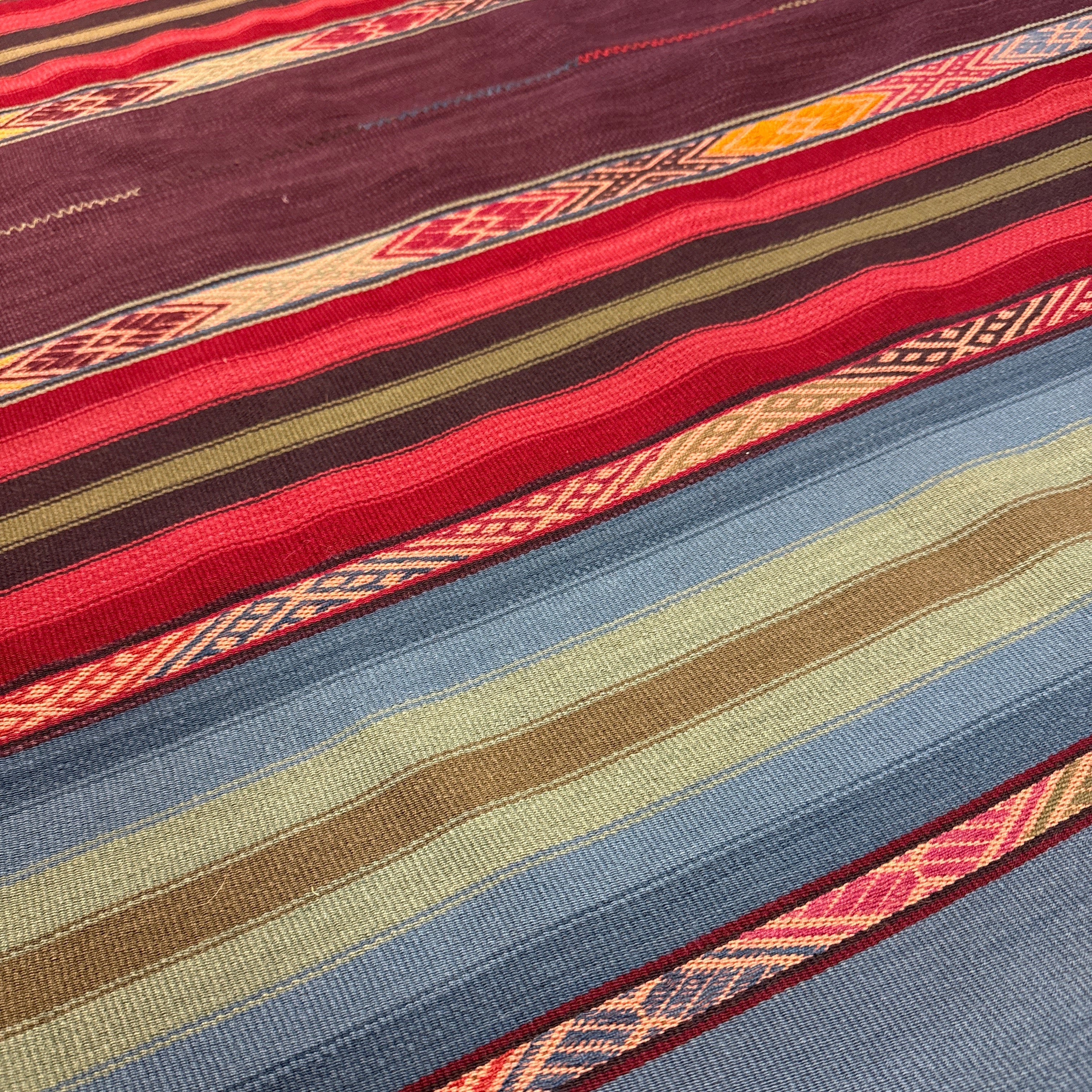 Handwoven Azul Merino and Alpaca Throw Peru