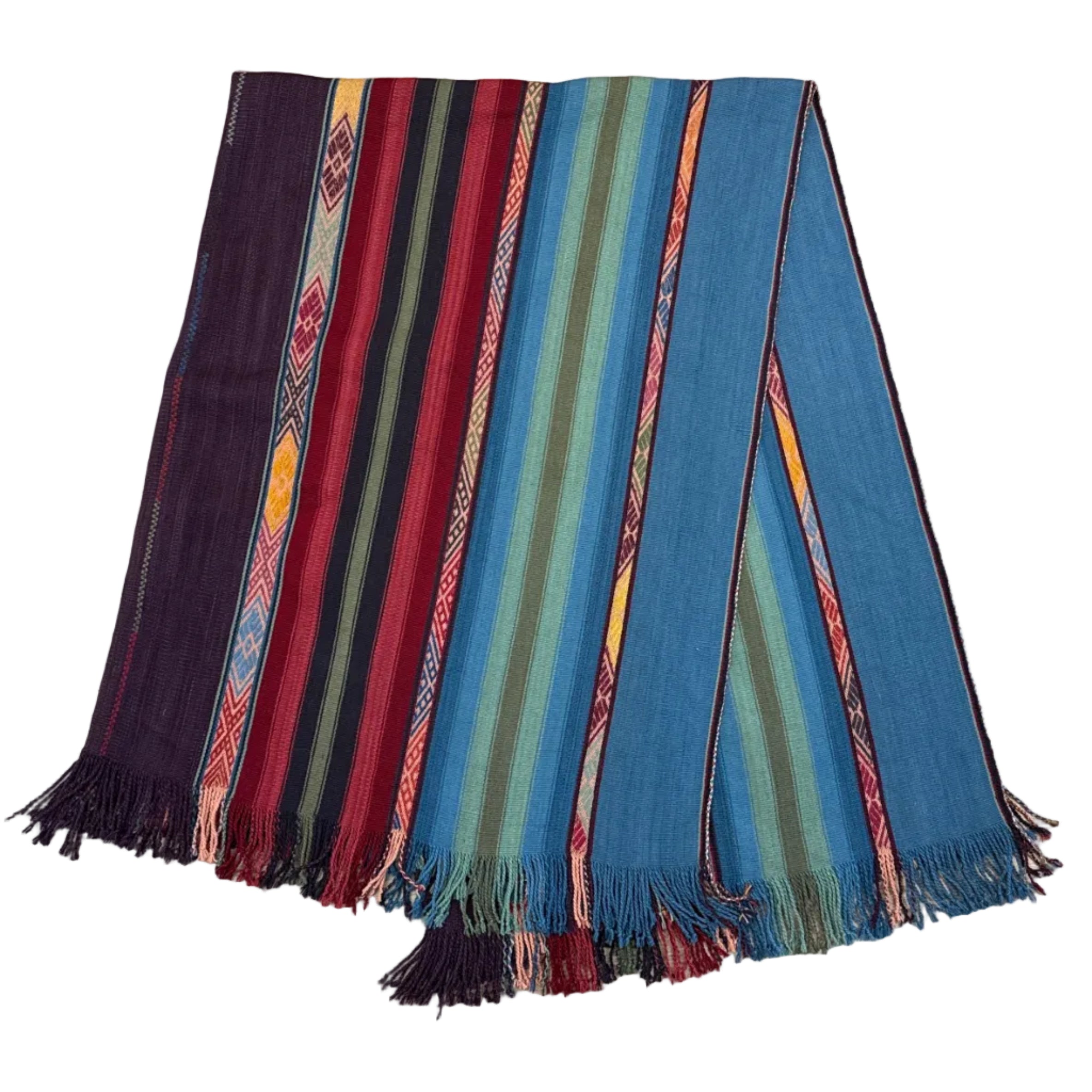 Handwoven Azul Merino and Alpaca Throw Peru