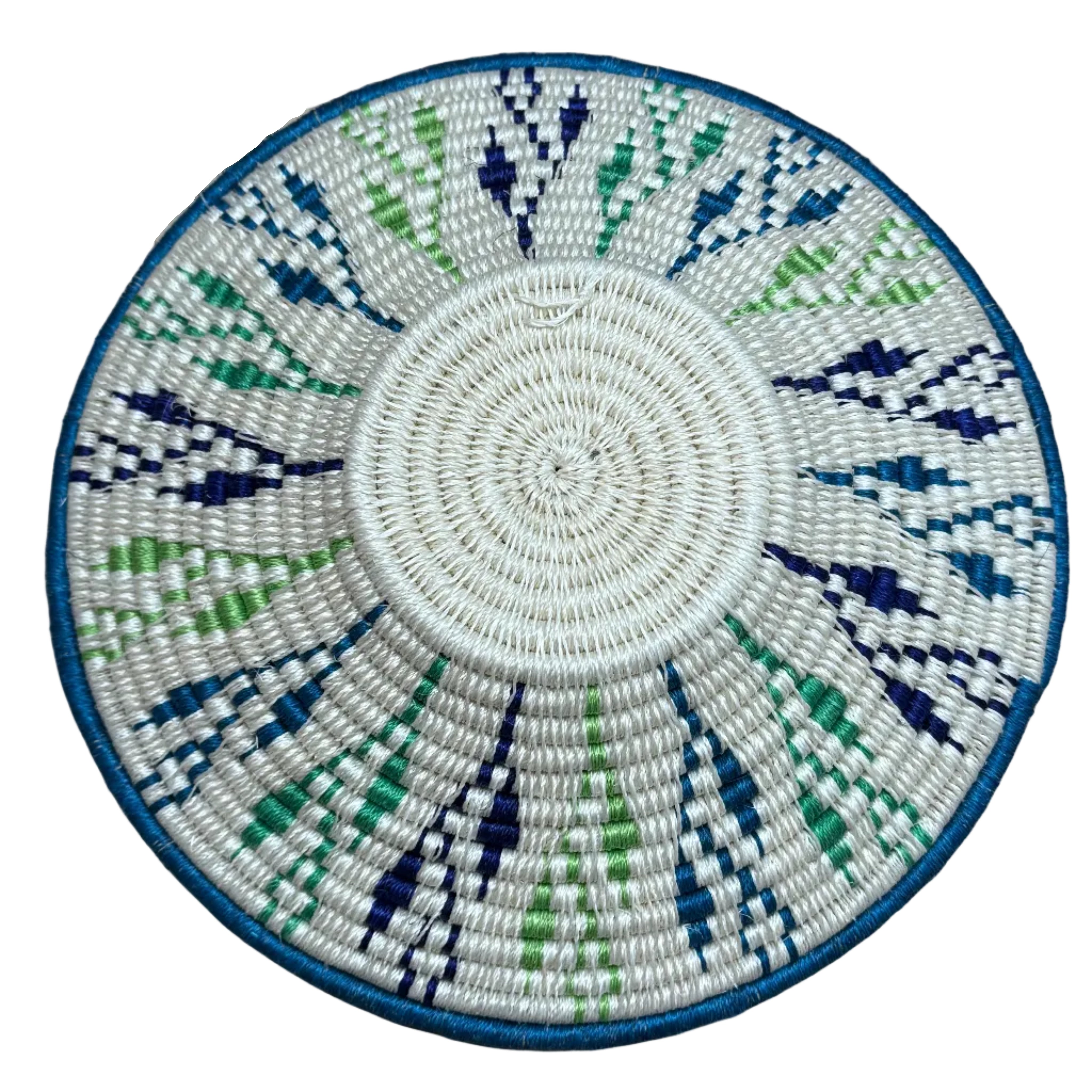 Natural Sisal Teal Basket Eswatini