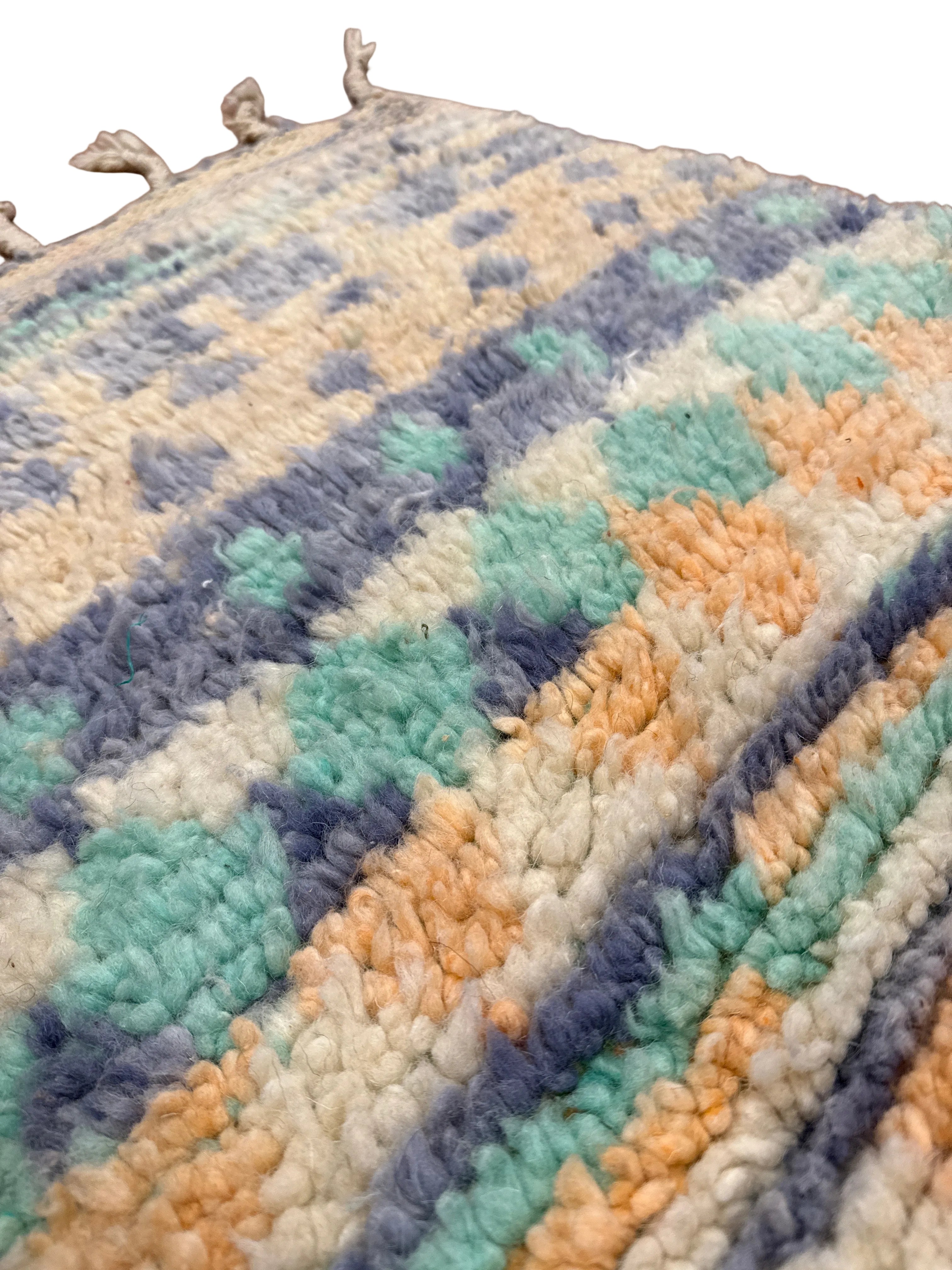 Handwoven Boujaad Wool Runner Morocco (27" x 122")