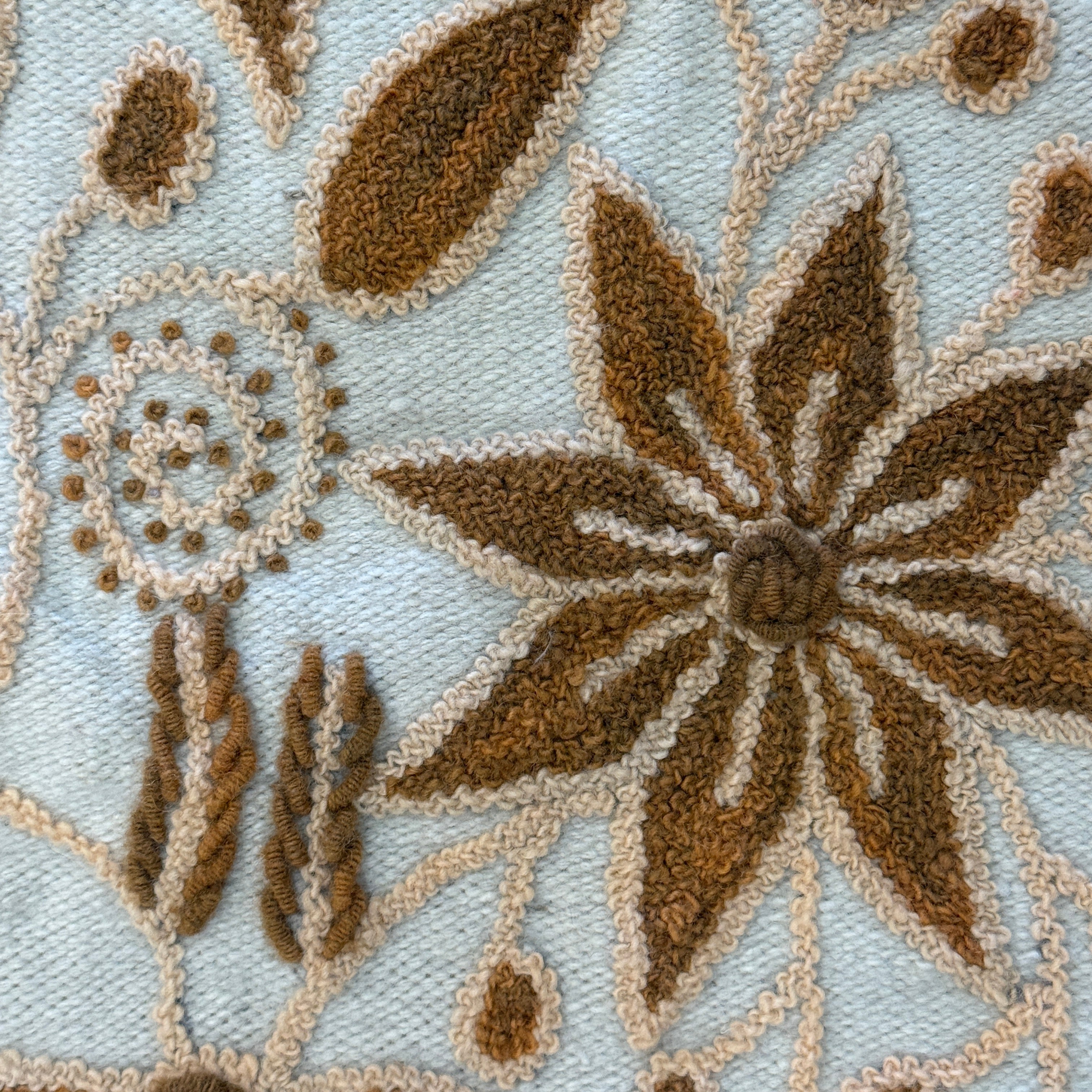 Embroidered Fall Wool Table Runner Peru