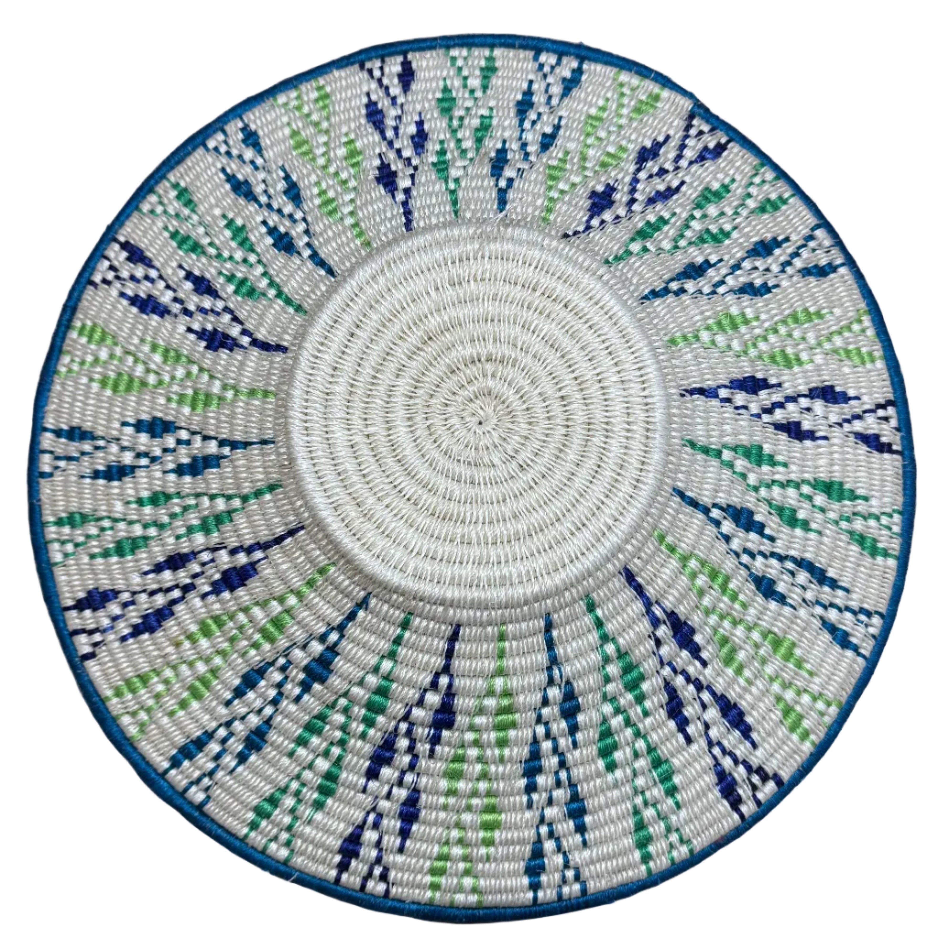 Natural Sisal Teal Large Basket Eswatini