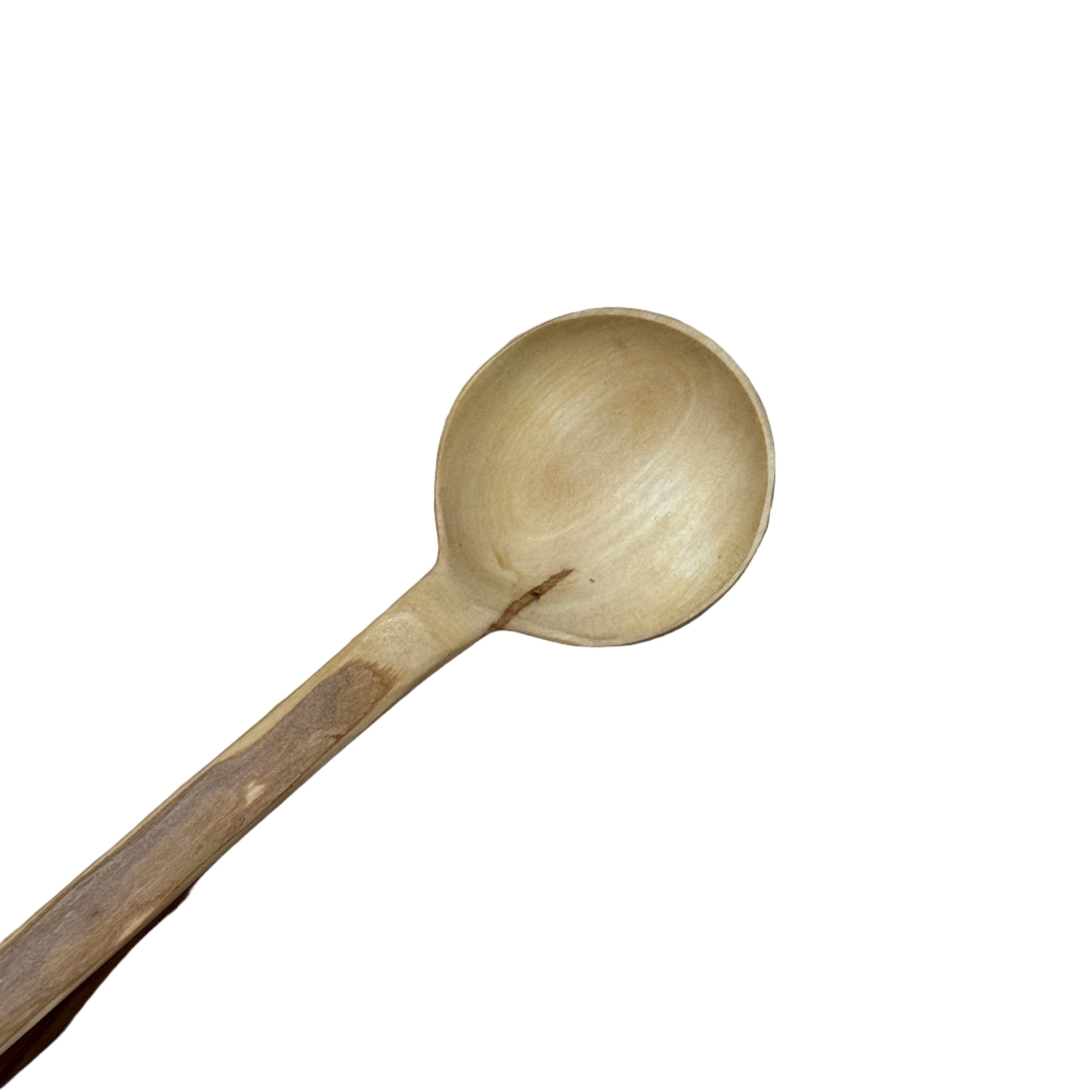 Hand carved Coffee Root Bark Long Handle Spoon Guatemala