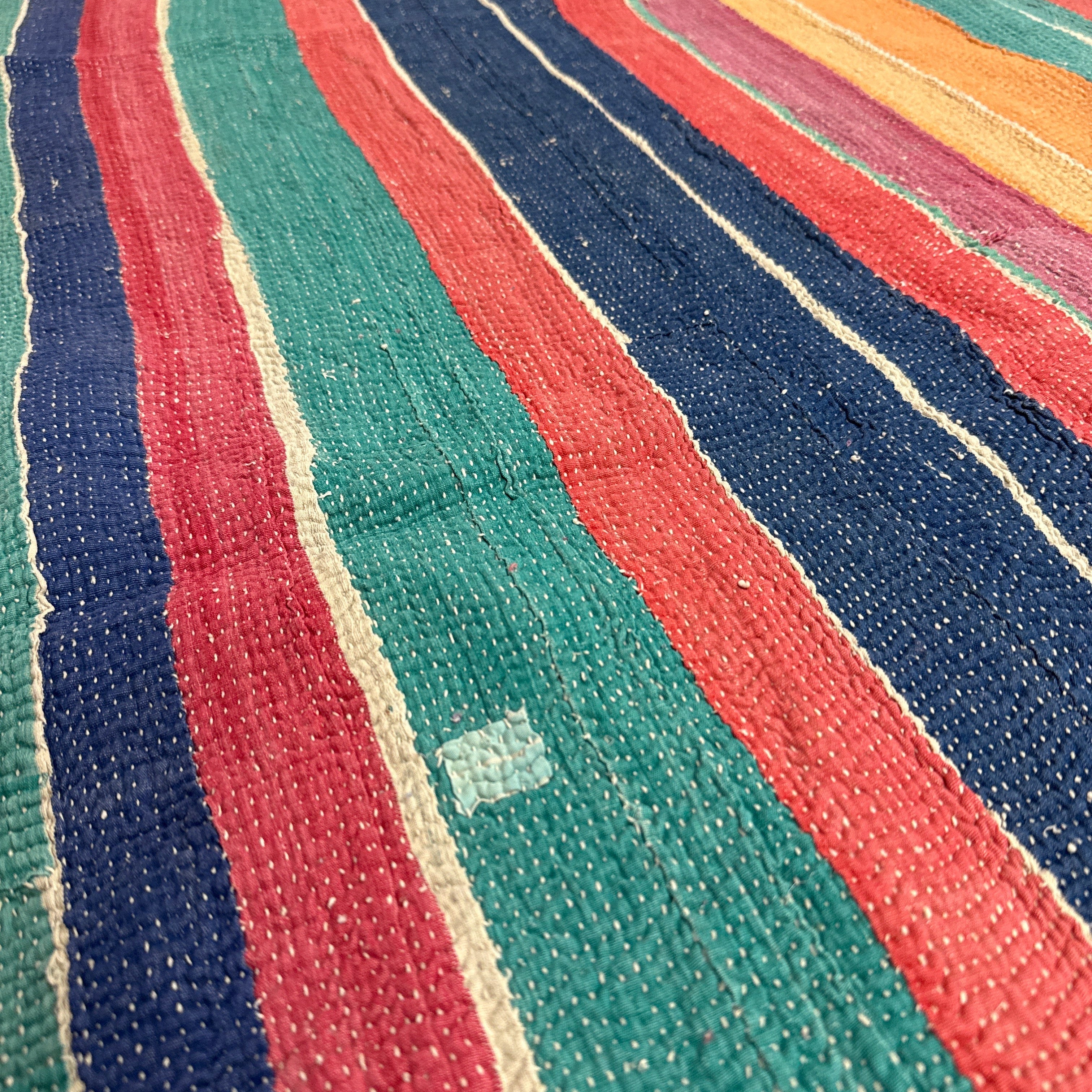 Handmade Kantha Patchwork Quilt India - 28