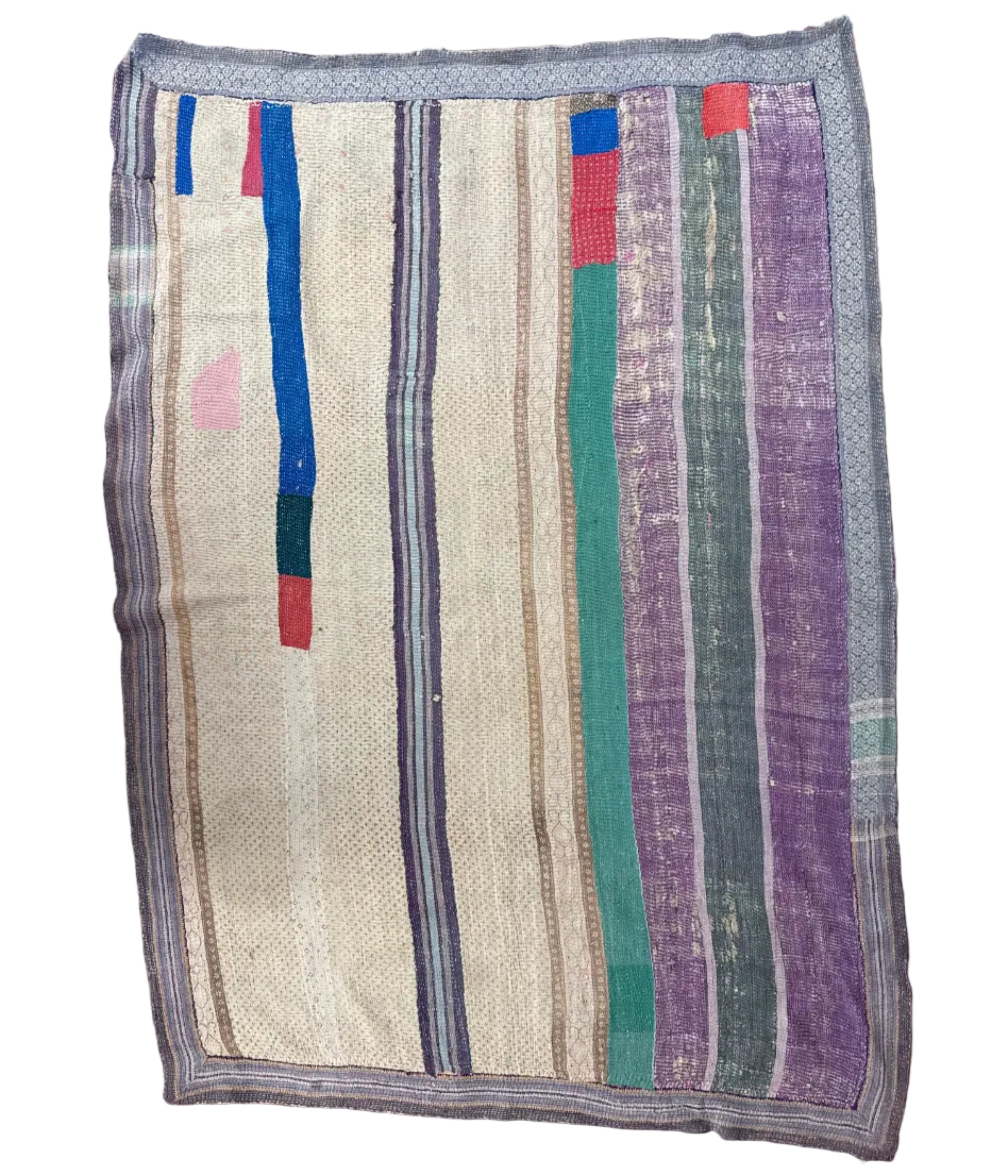 Handmade Kantha Patchwork Quilt India - 30