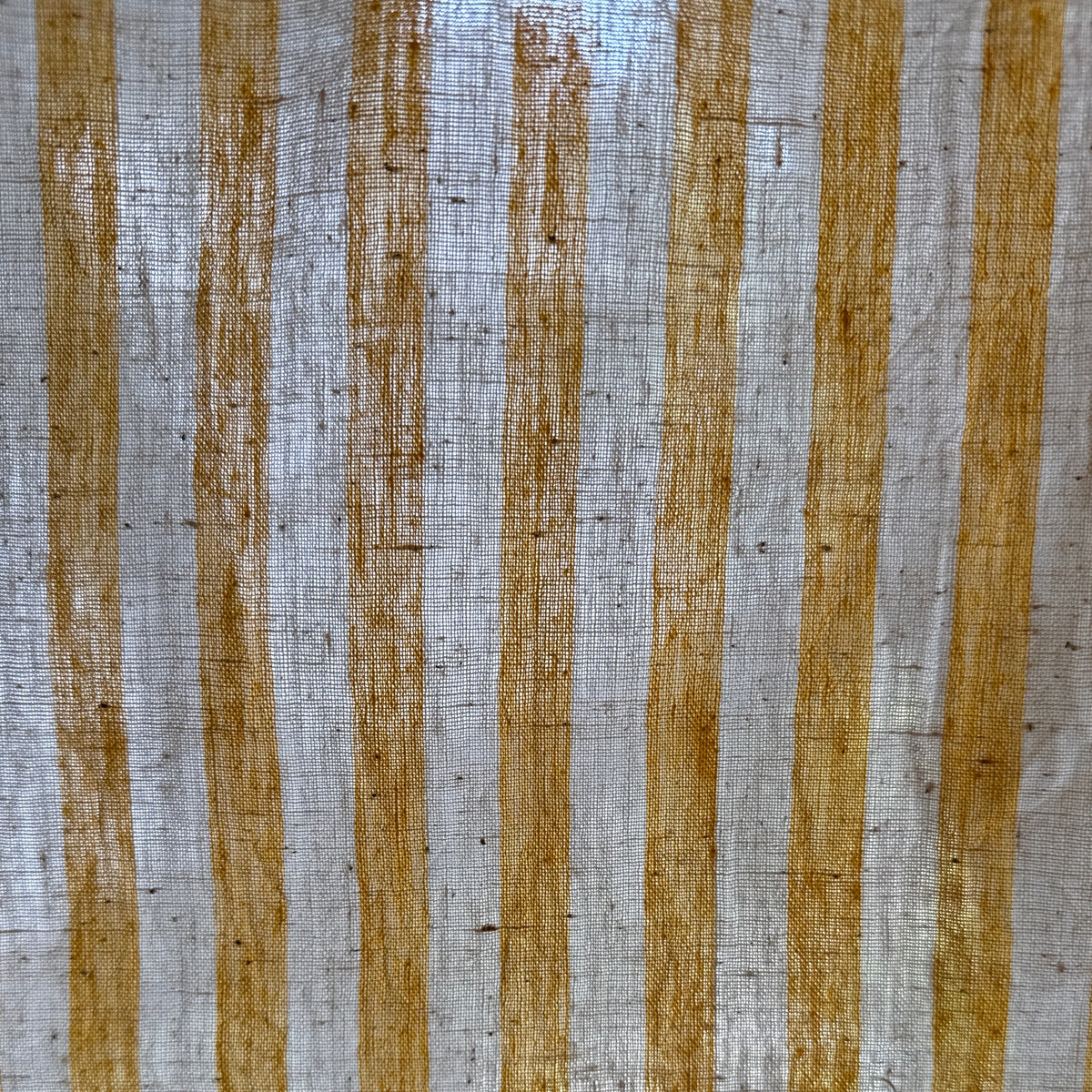 Handwoven Organic Cotton Gold Awning Curtain Pair India