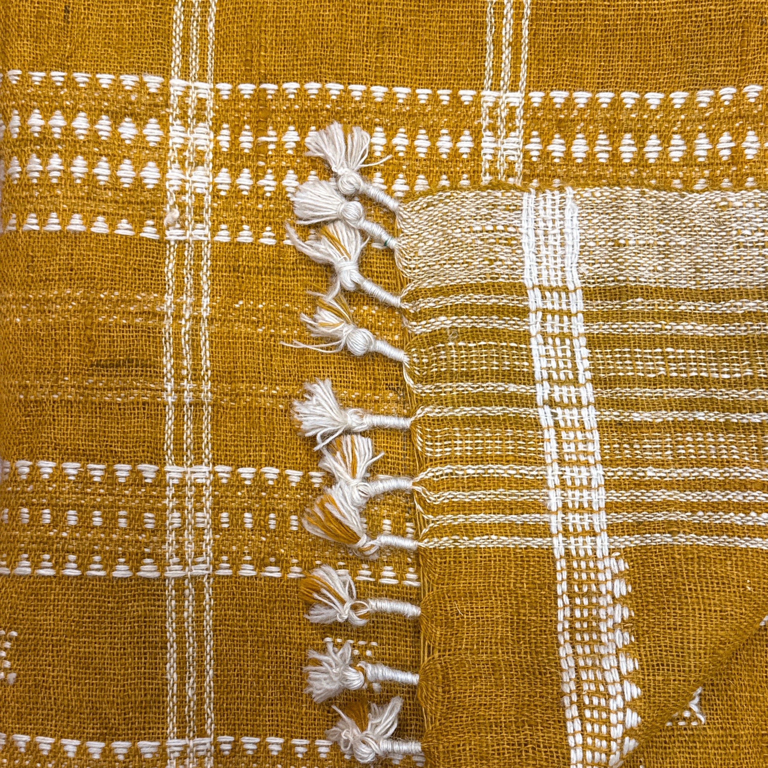 Handwoven Wool Turmeric Dupatta Curtain/Throw India