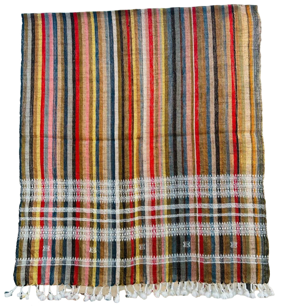 Handwoven Wool Multicolor Dupatta Curtain/Throw India