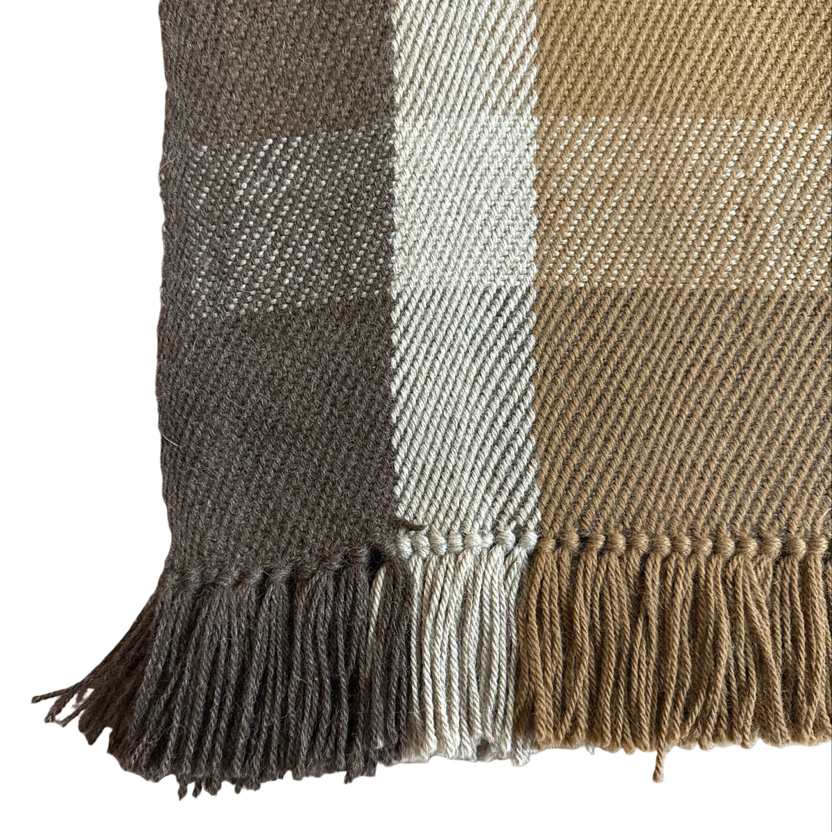 Handwoven Alpaca Coffee Throw Bolivia - D