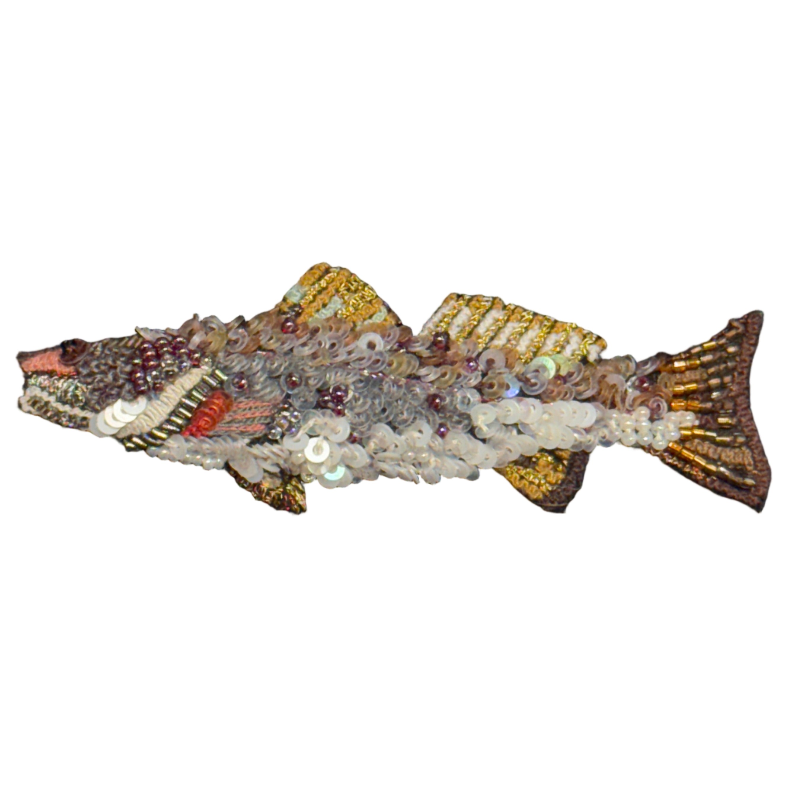 Embroidered Brooch - Spotted Trout India