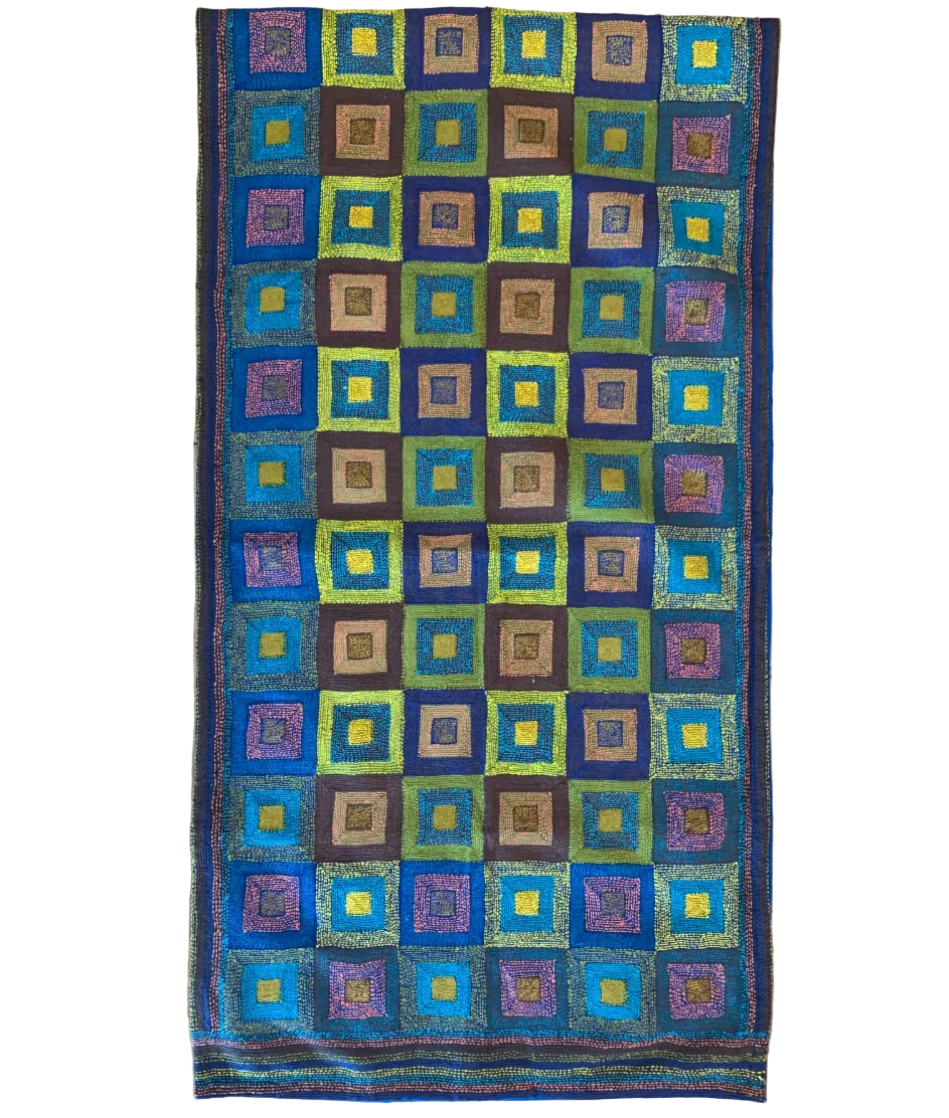 Kantha Stitched Forest Prantik Scarf India