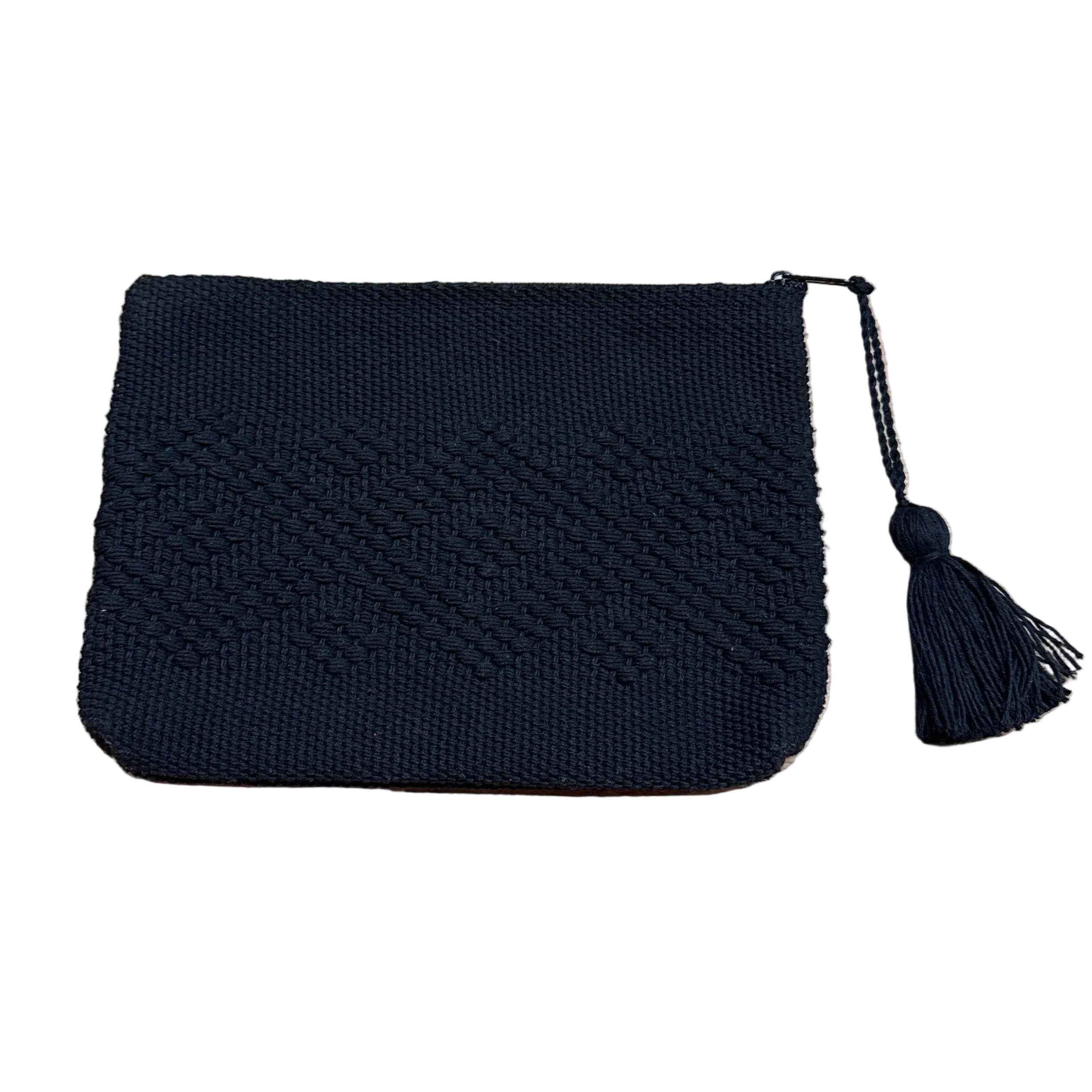 Handwoven Black Cosmetic Bag Mexico