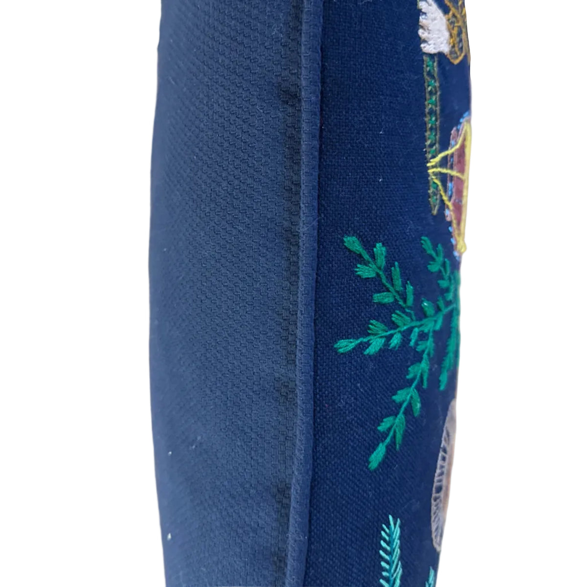 Handwoven and Embroidered River Story Cloth Lumbar Guatemala (12x20)