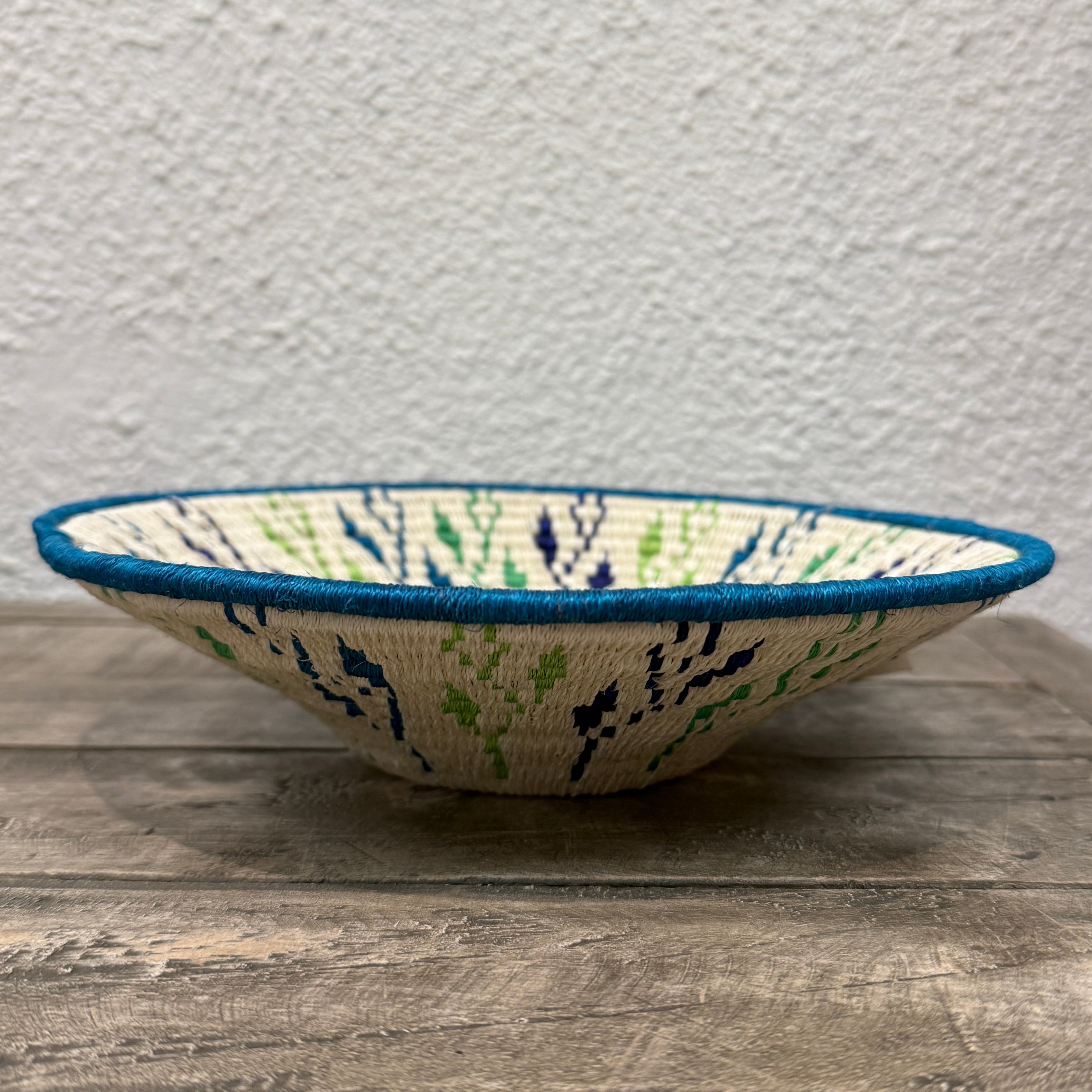 Natural Sisal Teal Basket Eswatini