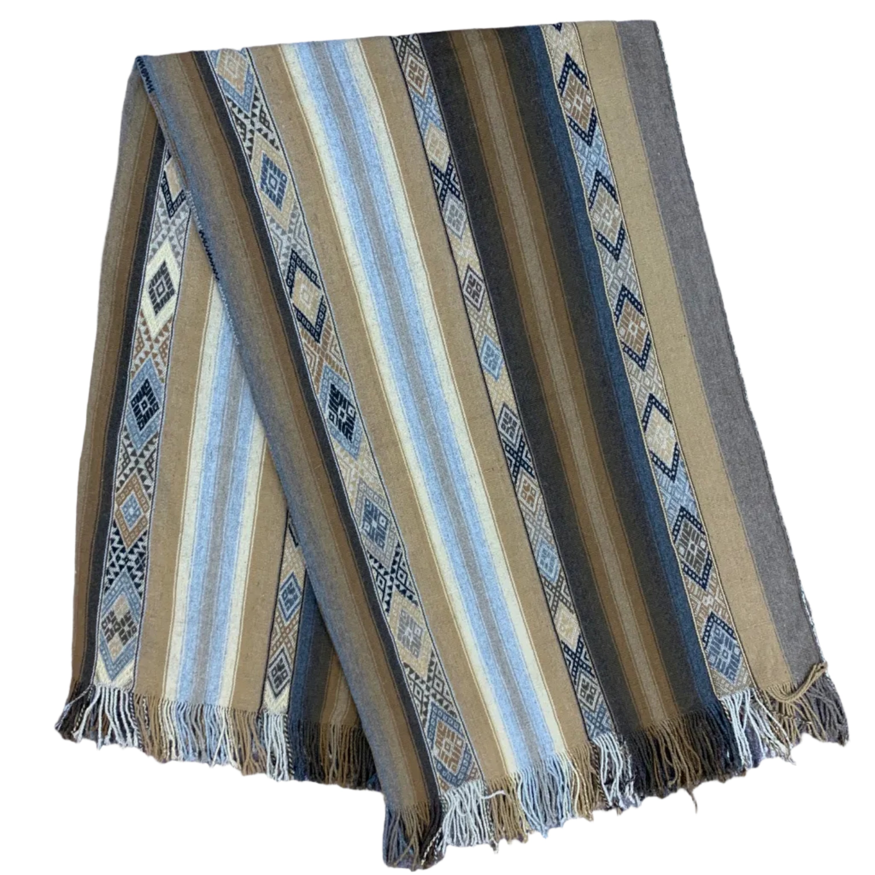 Handwoven Cielo Merino and Alpaca Throw Peru