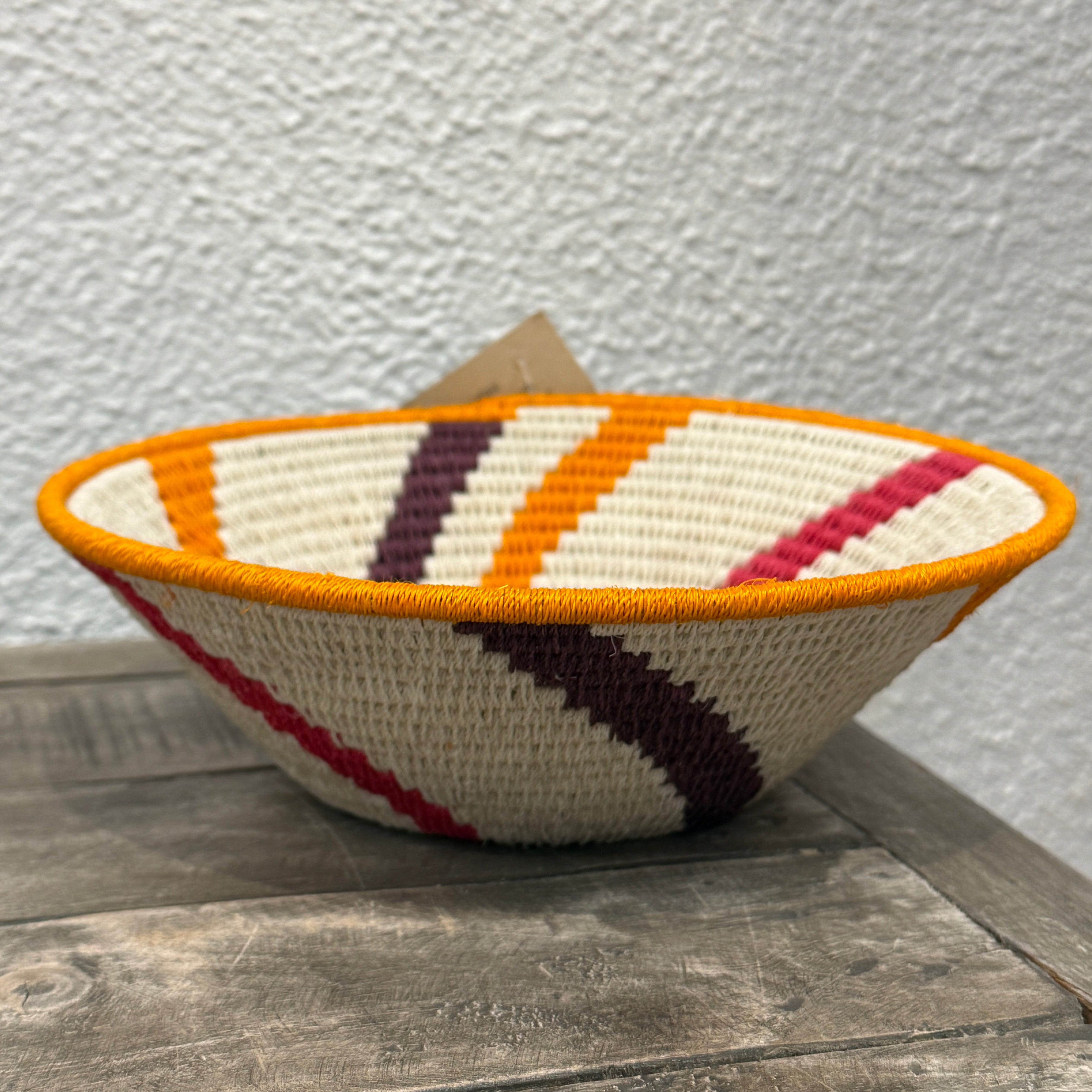 Natural Sisal Pink Basket Eswatini