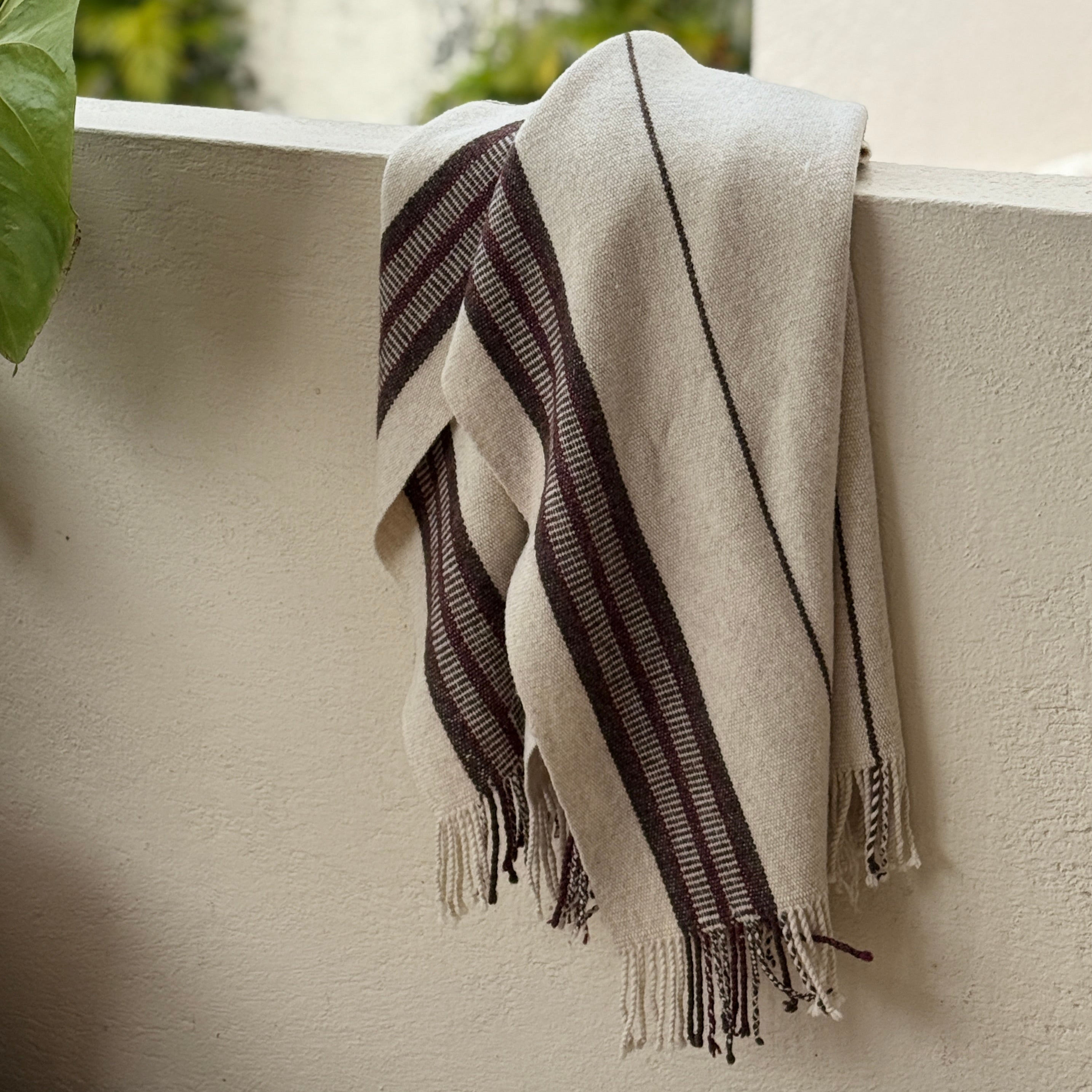 Handwoven Natural Dye Wool Throw D Mexico