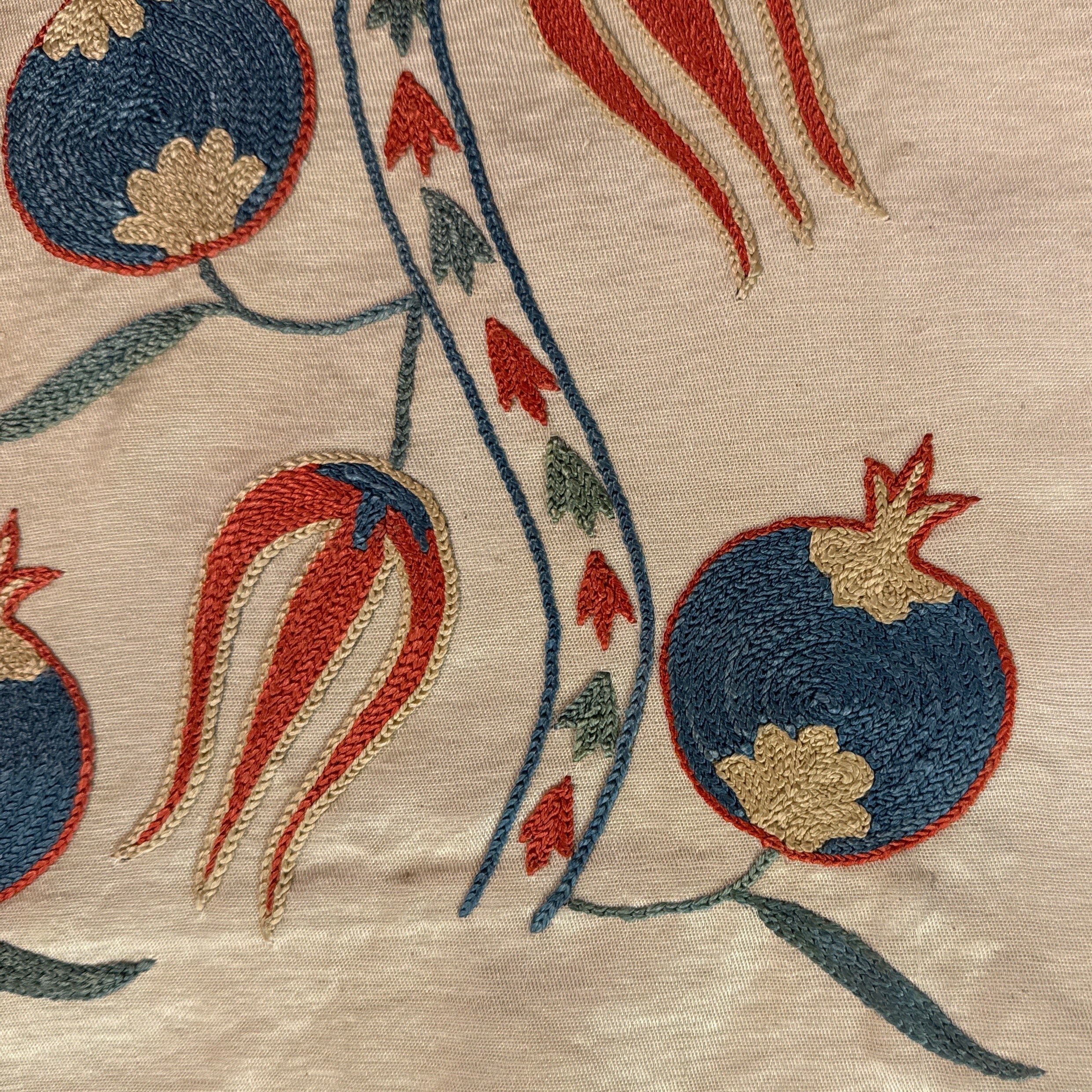 Silk Suzani Table Runner Uzbekistan (20x42)