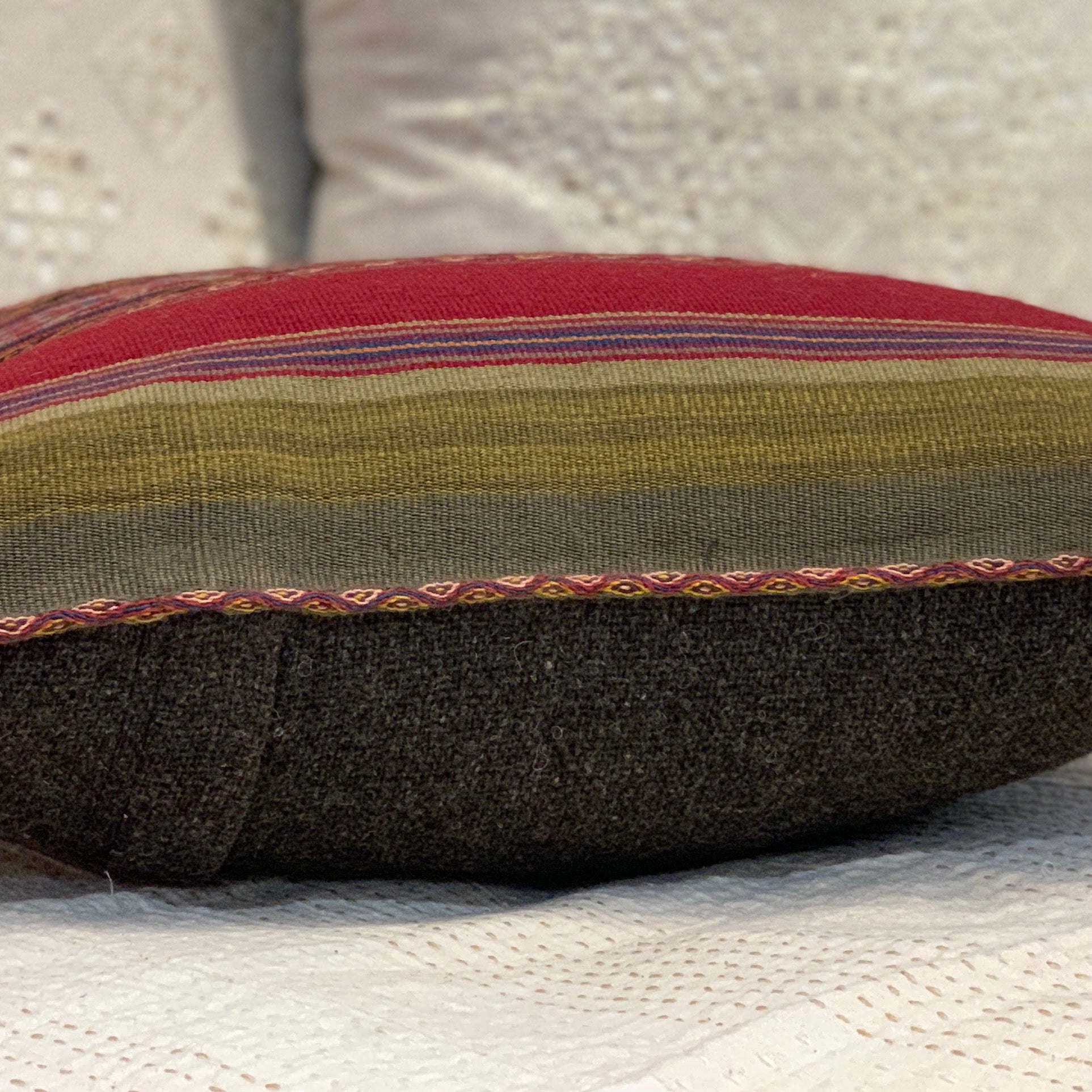 Handwoven Chinchero Red Pillow Peru (15x17)