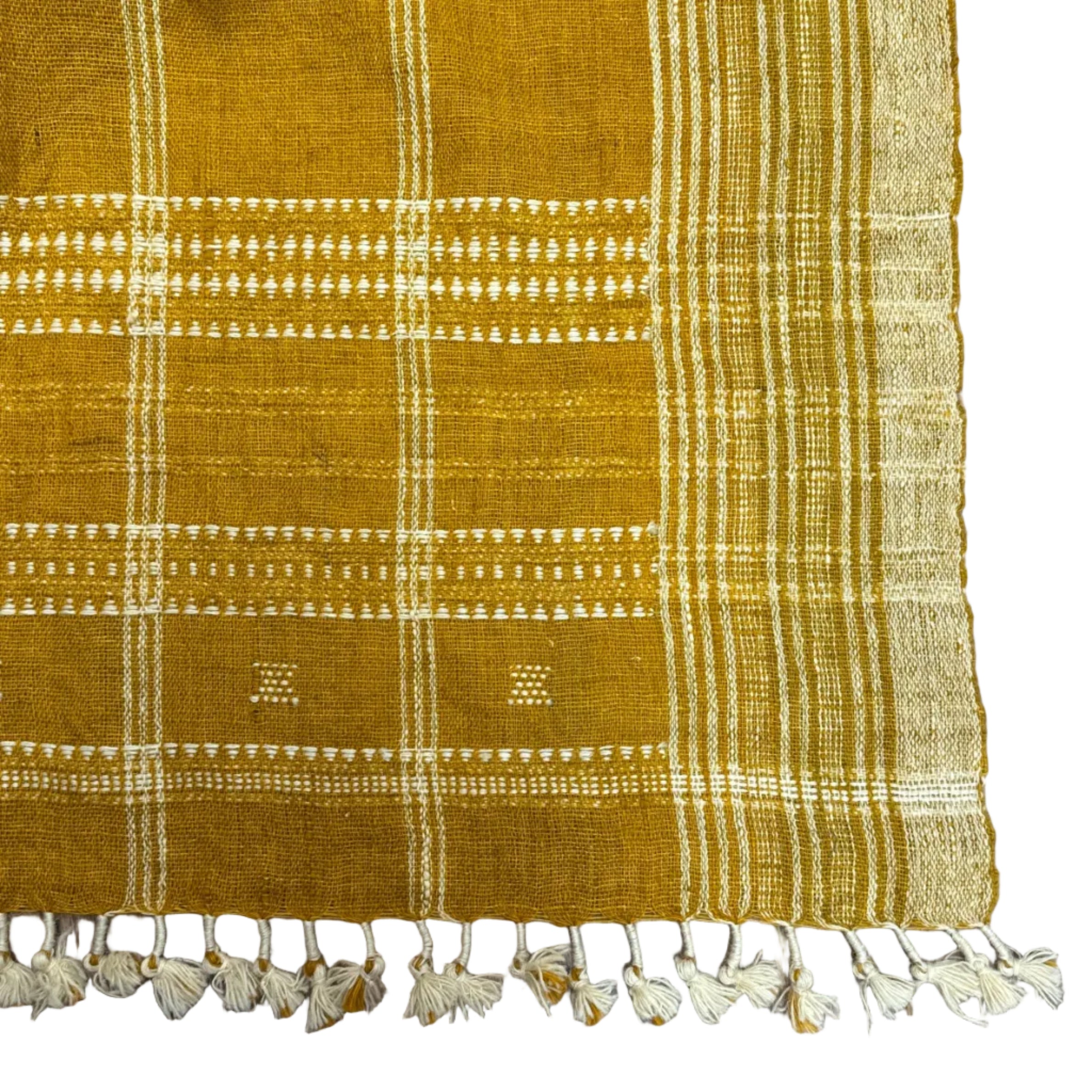 Handwoven Wool Turmeric Dupatta Curtain/Throw India