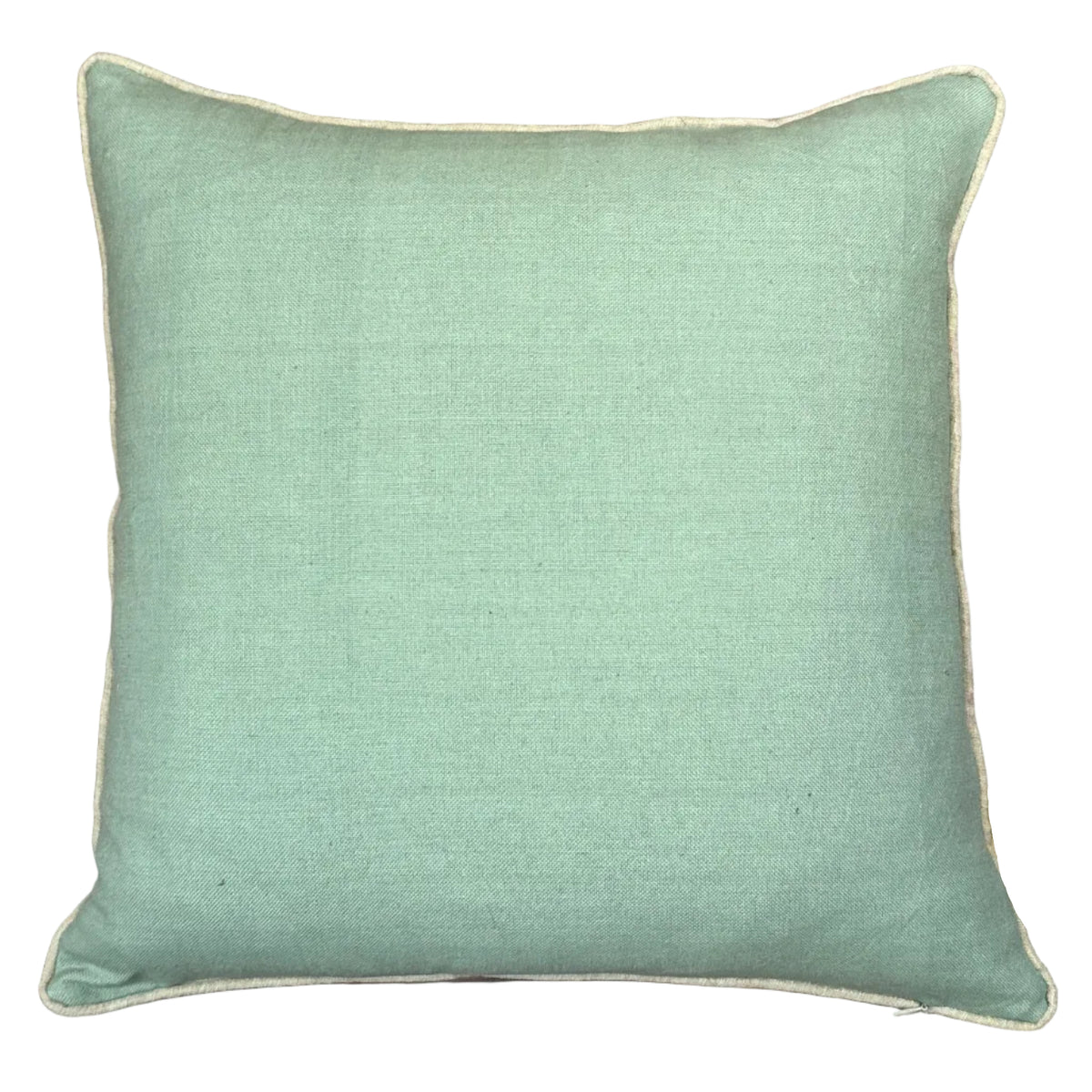 Embroidered Sage Bird Pillow Guatemala (18 x 18)