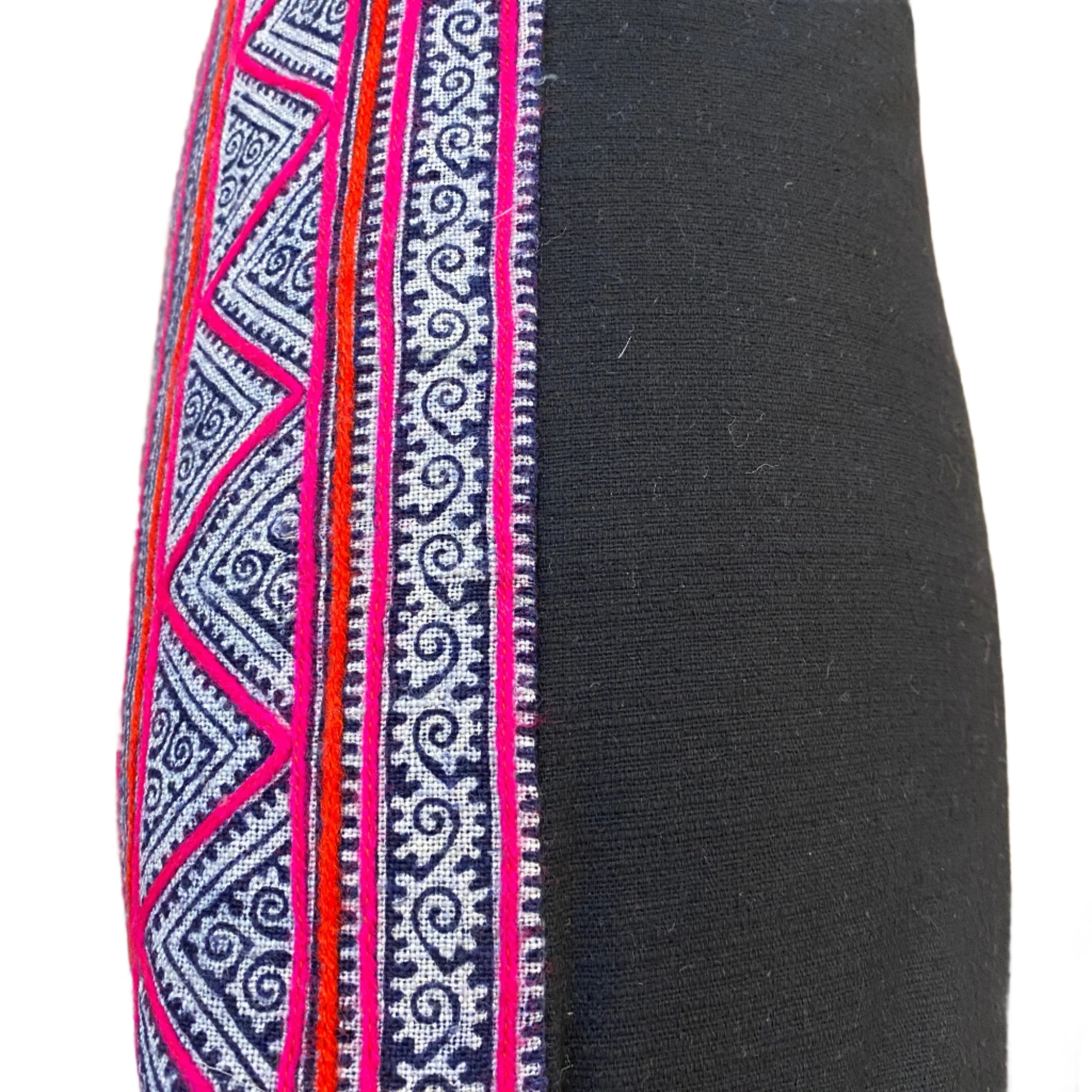 Handwoven Hemp Vintage Batik Indigo Pillow Thailand - C