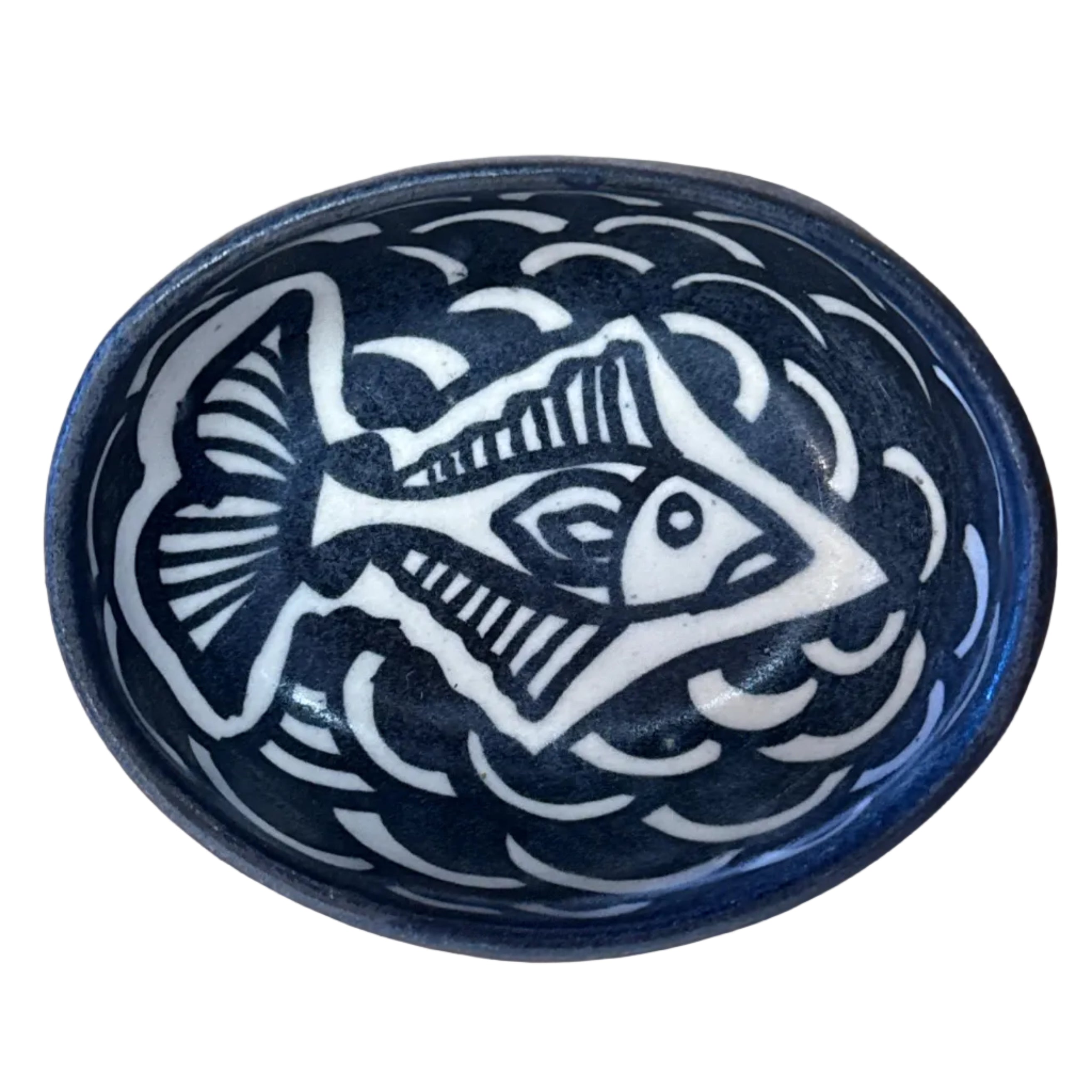 Handmade Small Fish Ceramic Bowl Mexico