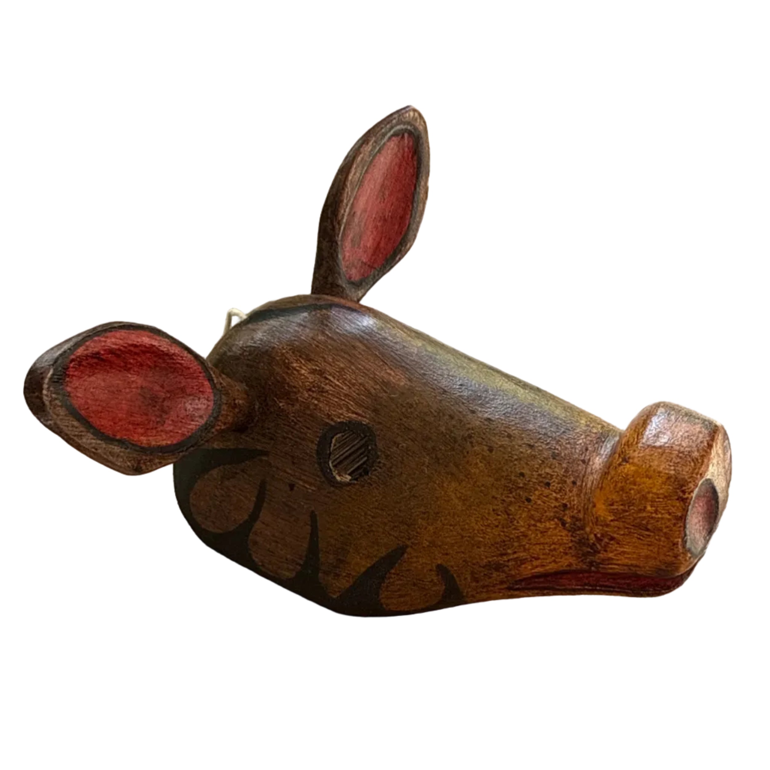 Wooden Pig Mask Small Guatemala
