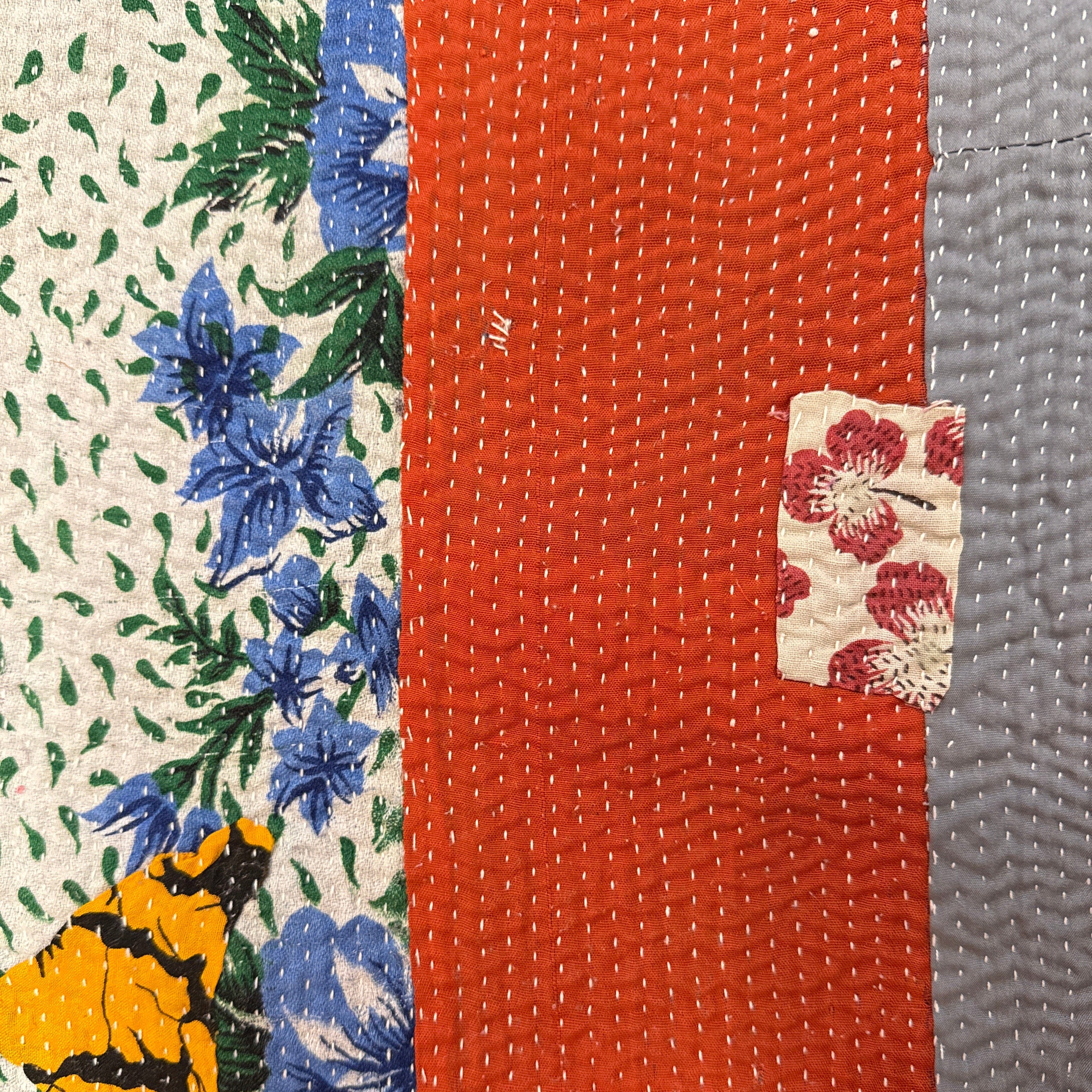 Handmade Kantha Patchwork Quilt India - 27