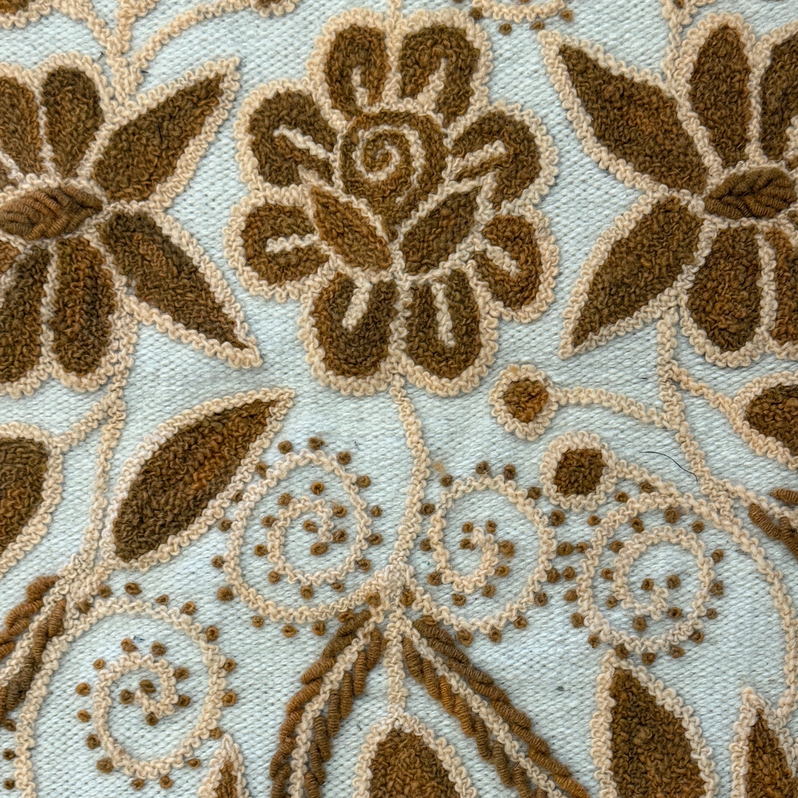 Embroidered Fall Wool Table Runner Peru