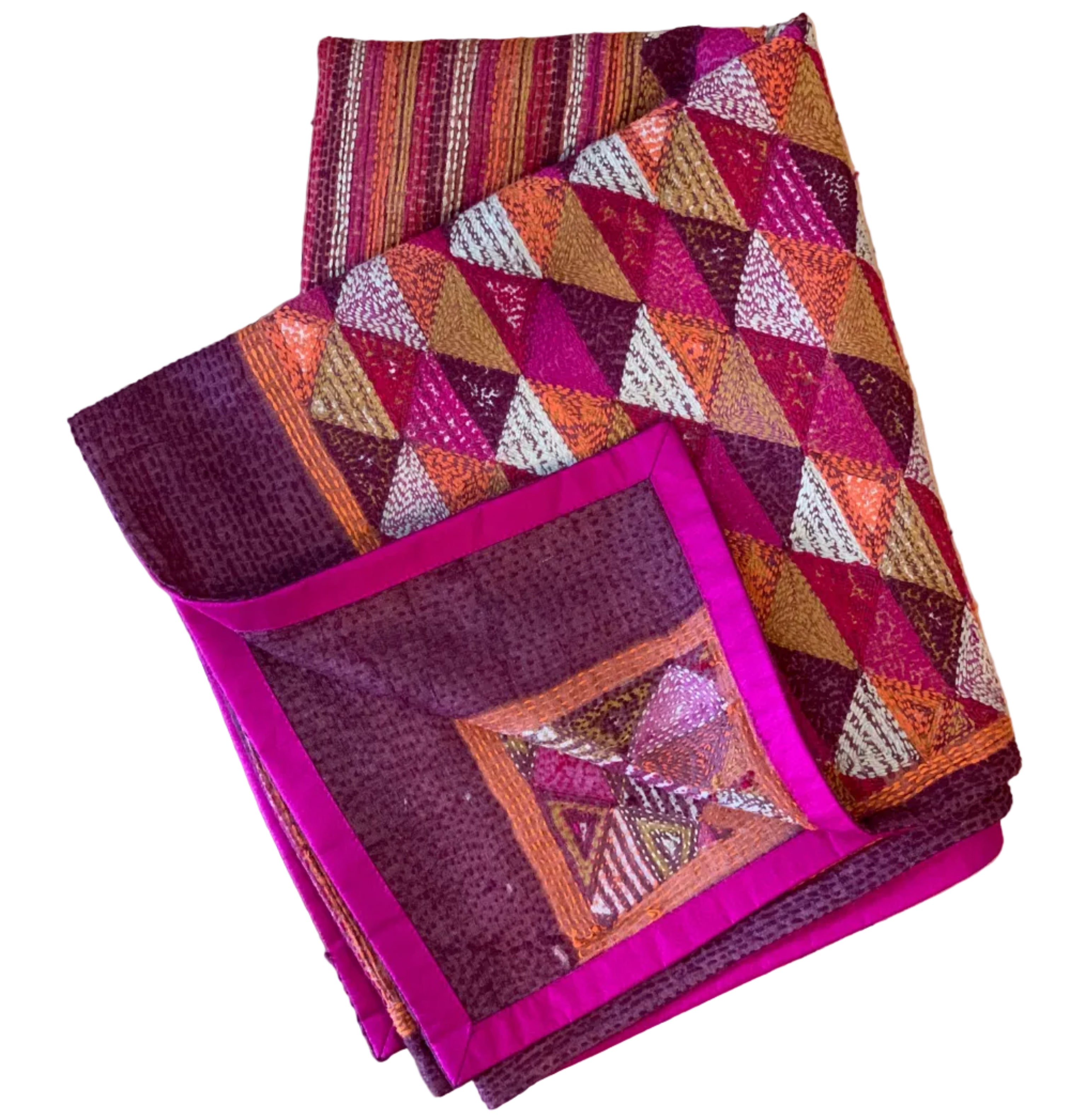 Kantha Stitched Sun Prantik Scarf India