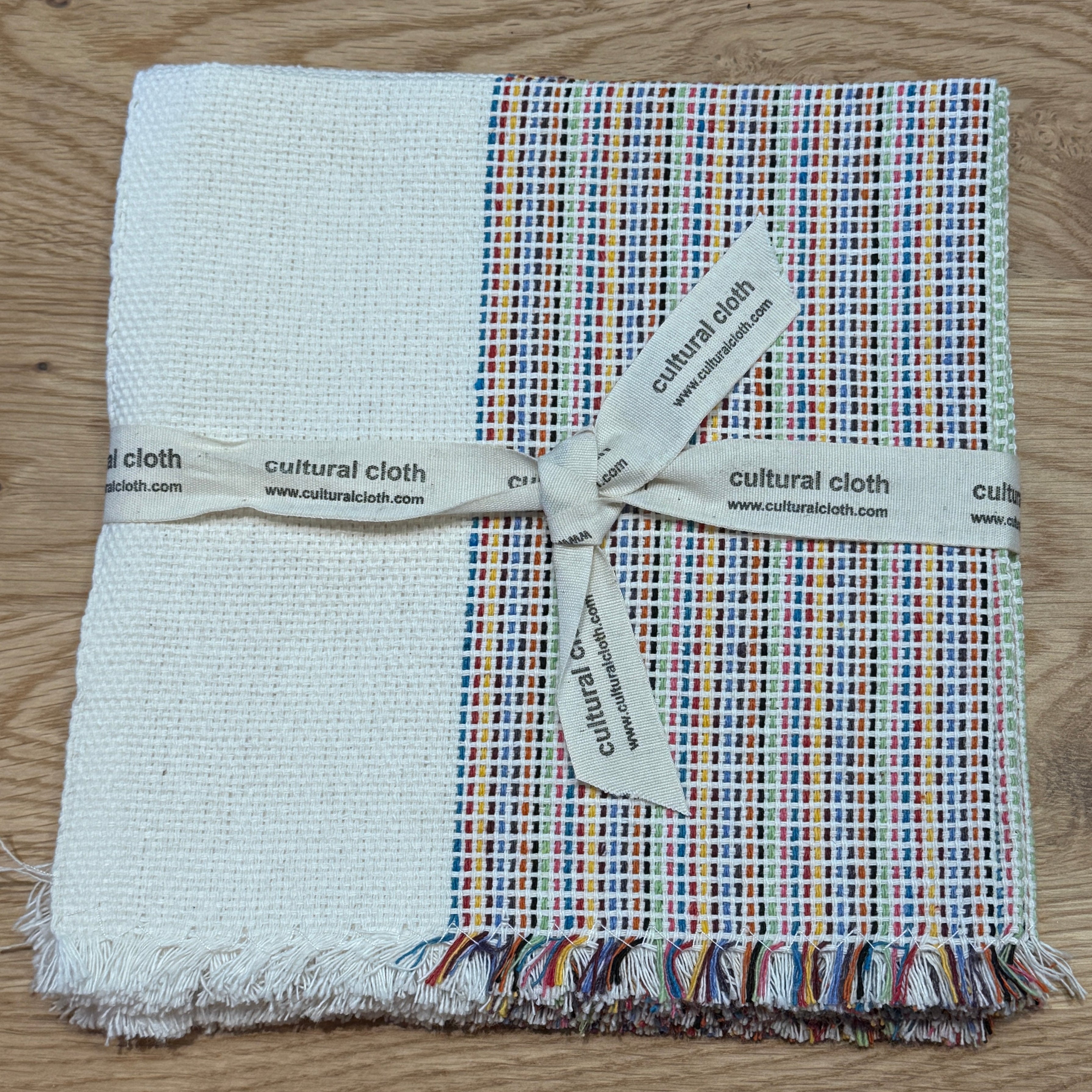 Handwoven Patzcuaro Colorful Napkins Set of 4 Mexico