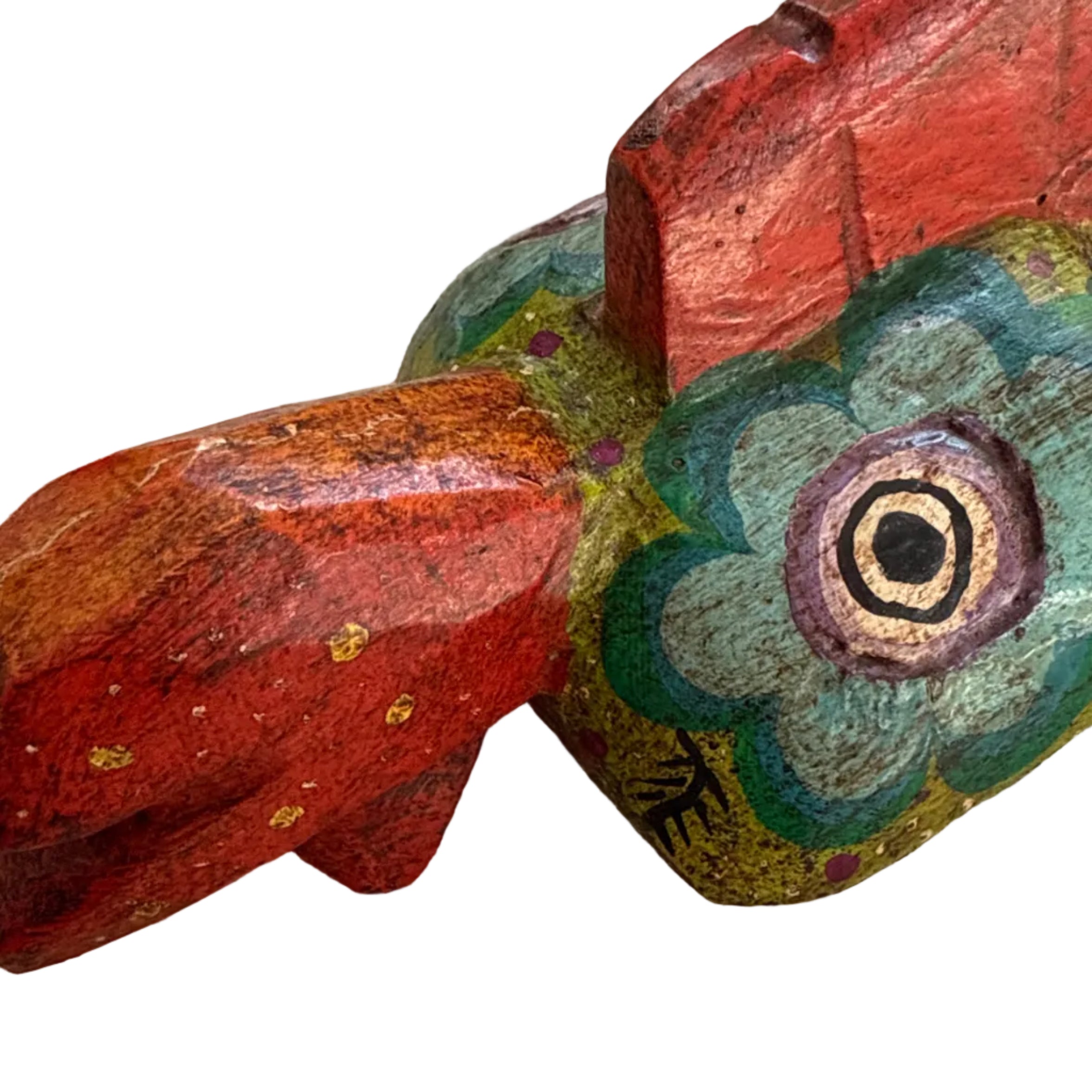 Wooden Rooster Mask Small Guatemala