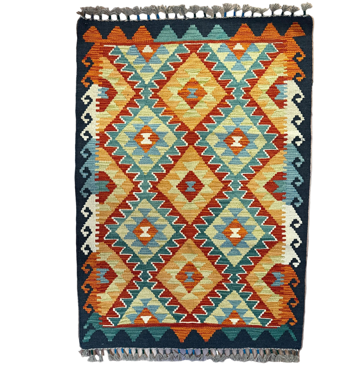 Handwoven Small Kilim Afghanistan (2.5x4) - 058