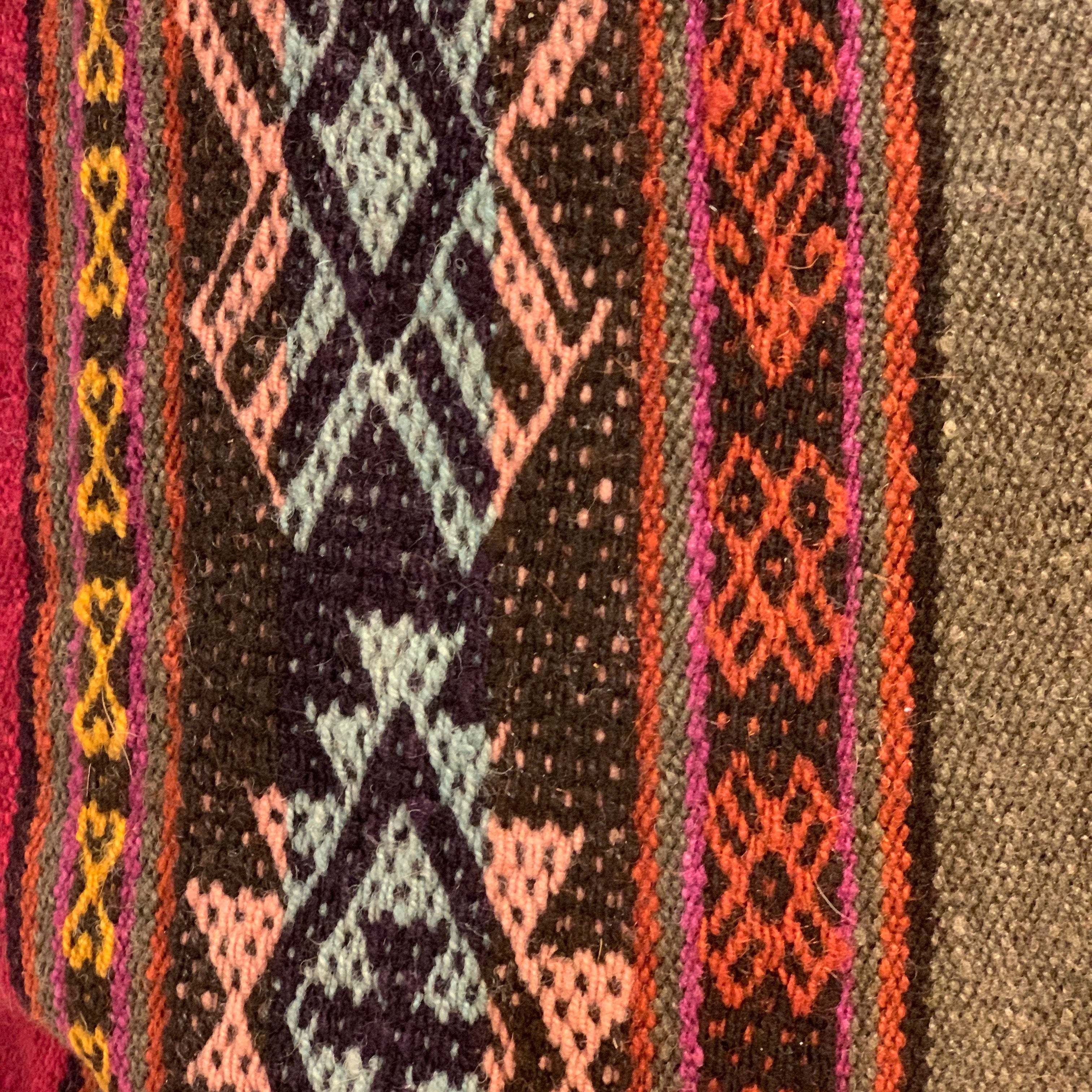 Handwoven Santo Tomas Olive Pillow Peru (16x16)