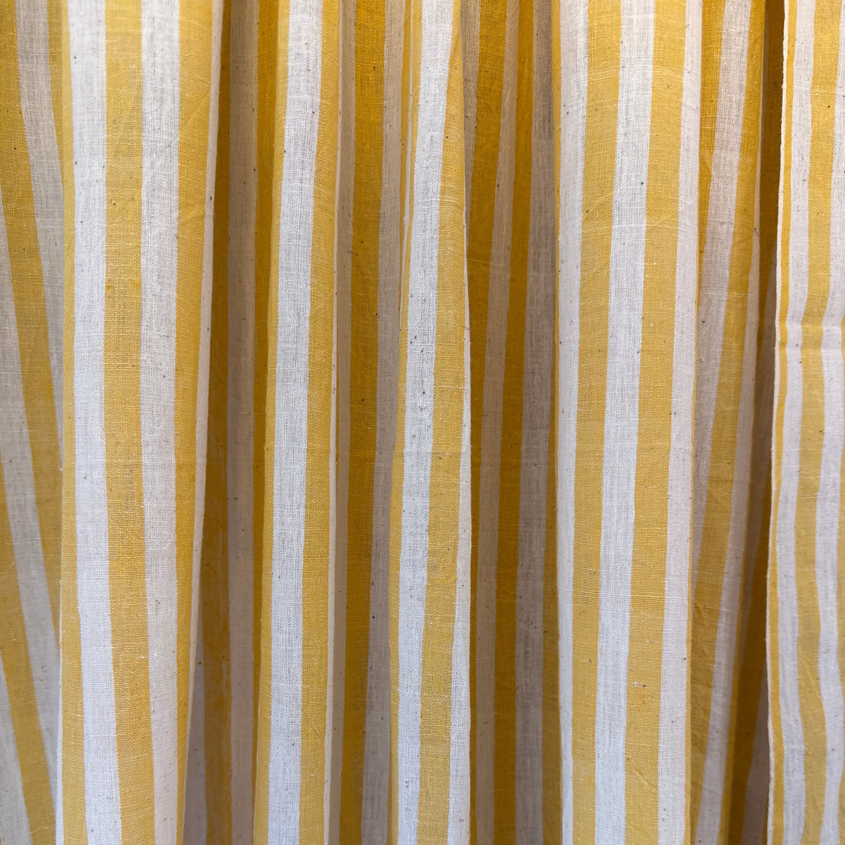 Handwoven Organic Cotton Gold Awning Curtain Pair India