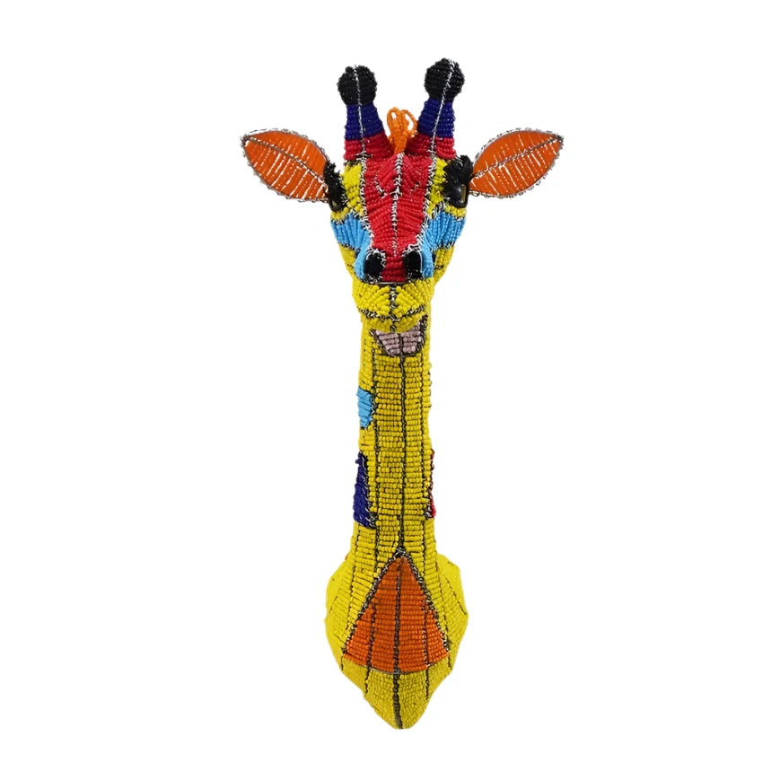 Handmade Beaded Giraffe Head South Africa