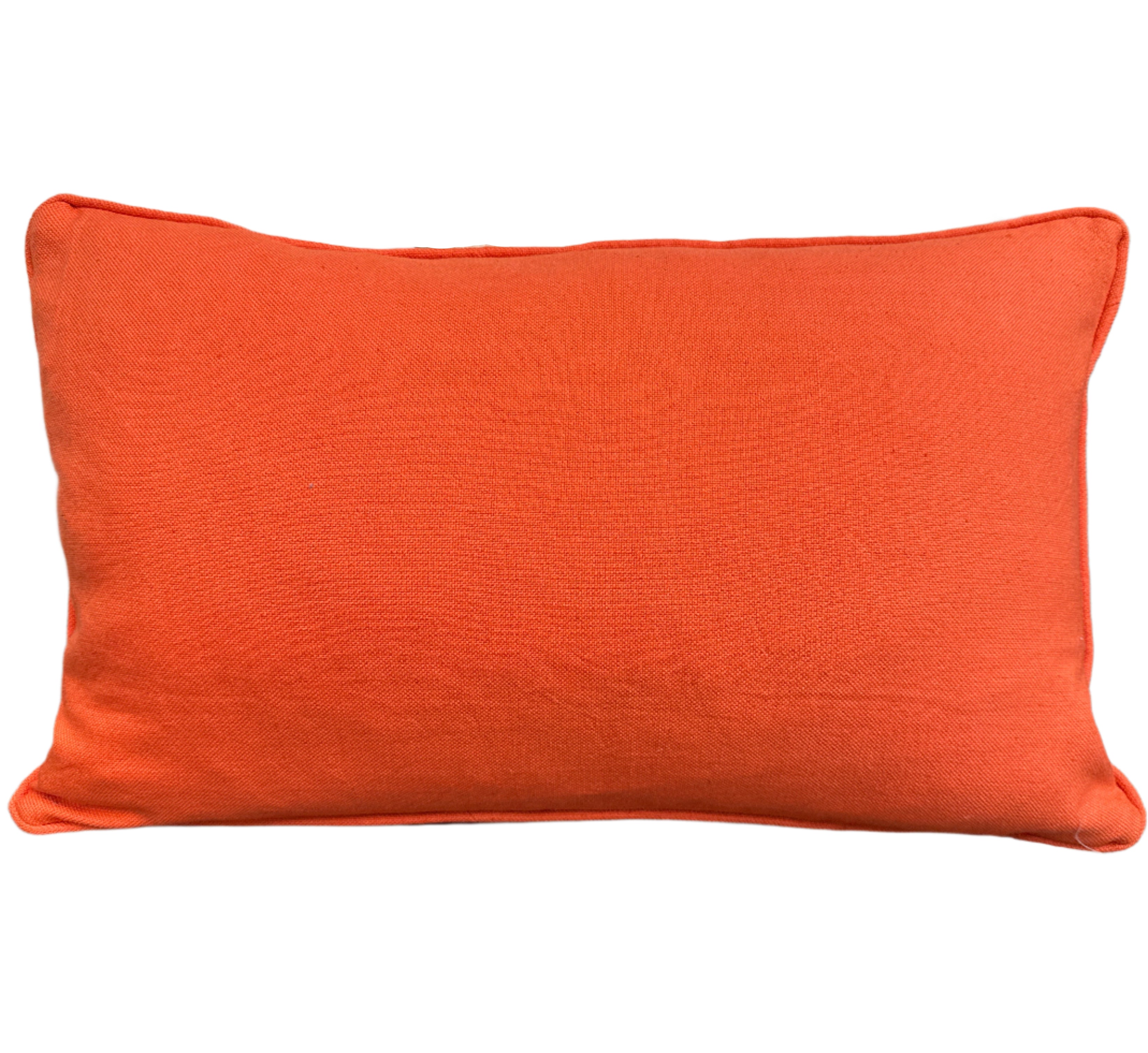 Embroidered Bird Lumbar Pillow Orange Guatemala