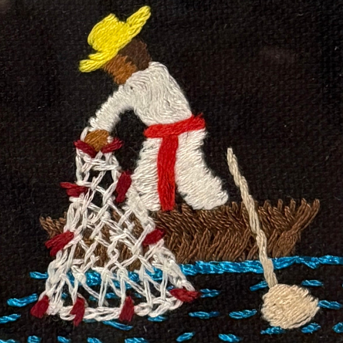 Embroidered Small Fishing Frame Mexico