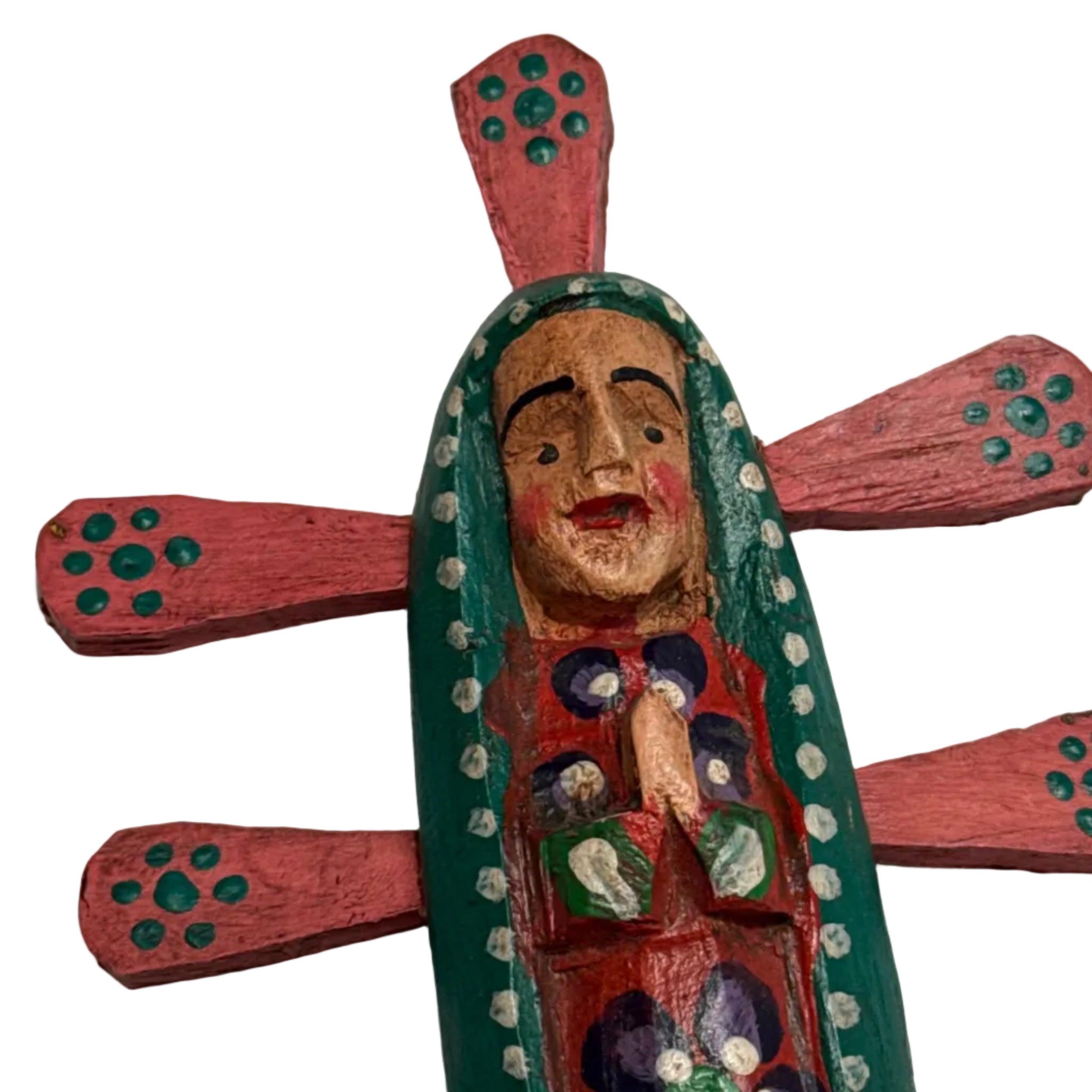 Handmade Wooden Carved Virgin Guatemala C