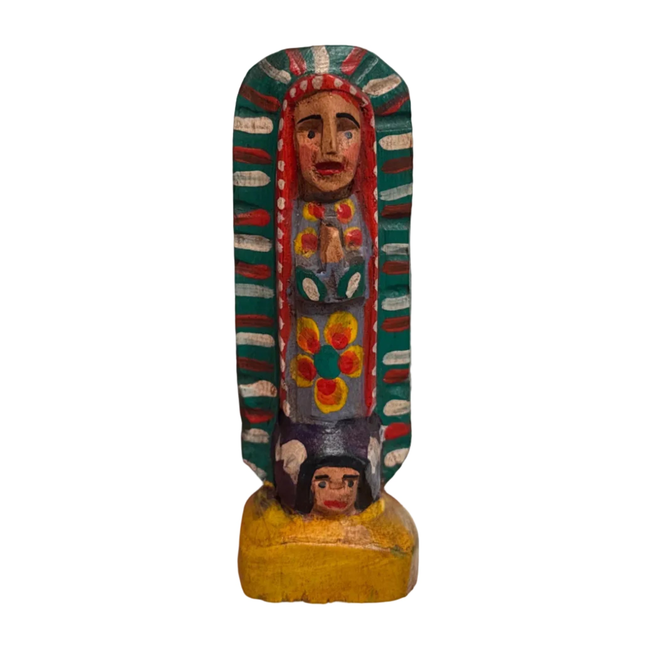 Handmade Wooden Carved Virgin Guatemala A