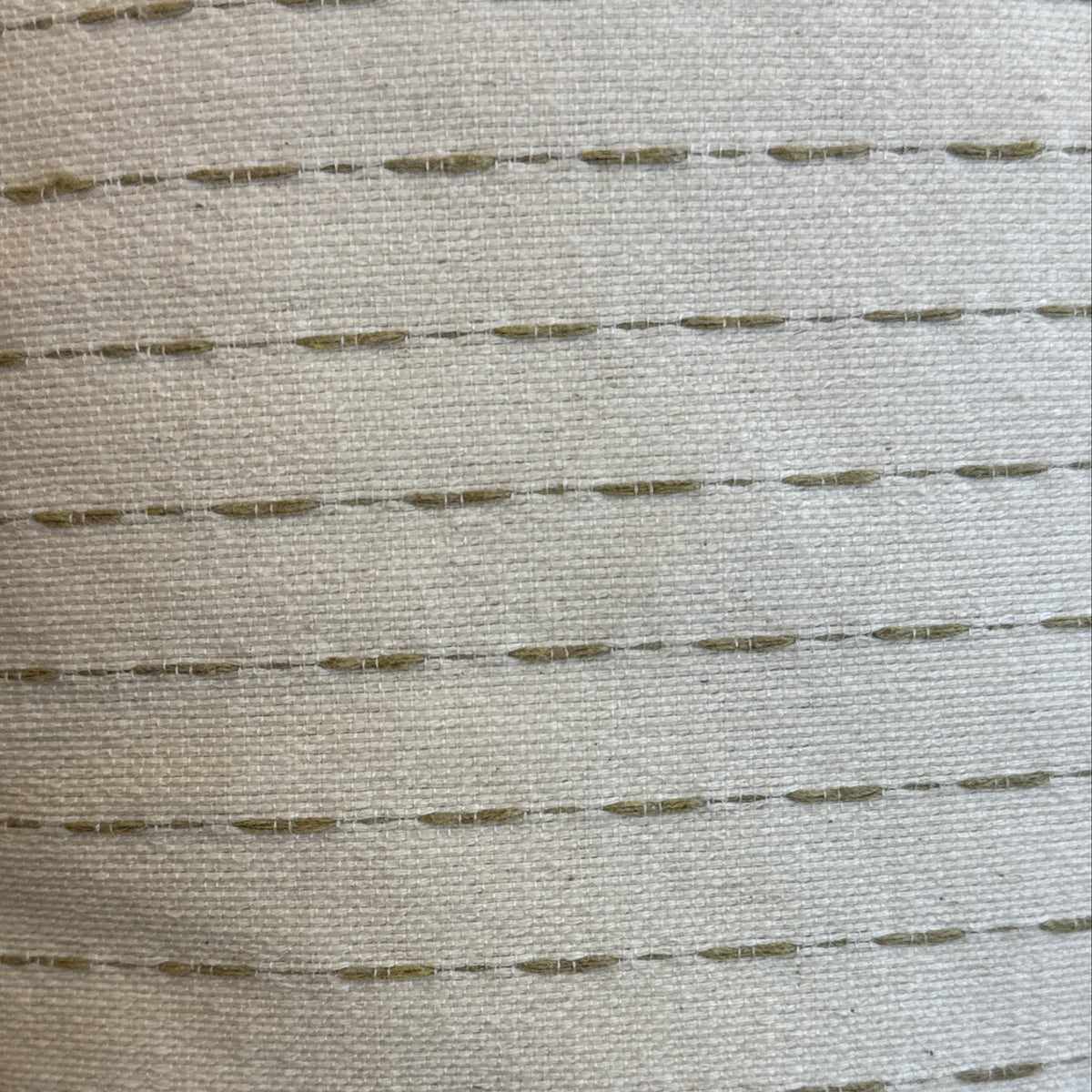Handwoven Cotton Sage Pillow with Pompoms Mexico