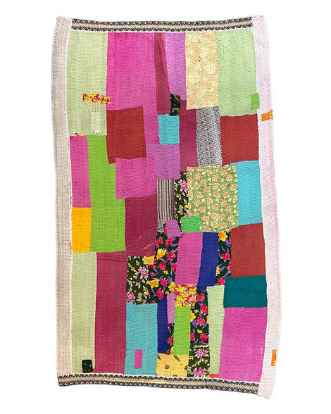Handmade Kantha  Patchwork Quilt 6 India